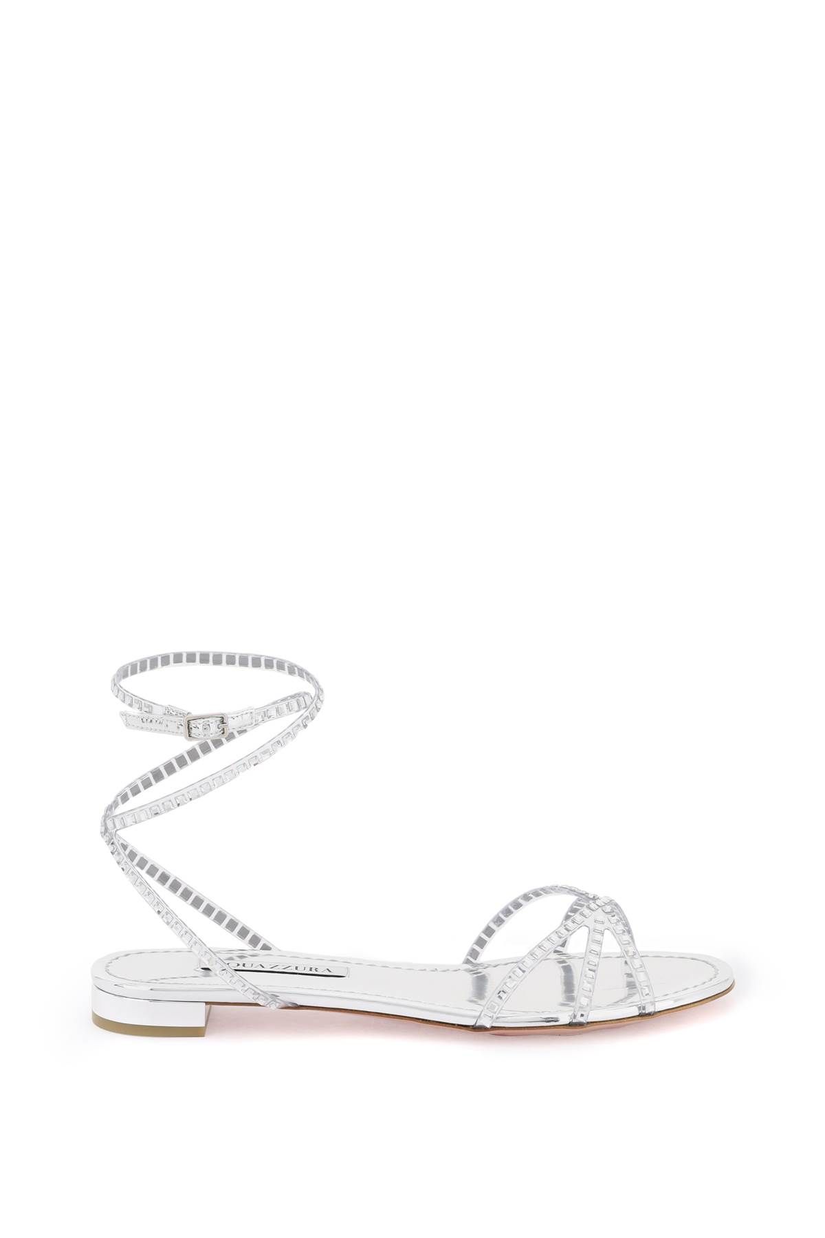 Aquazzura AQUAZZURA laminated leather & plexi sandals