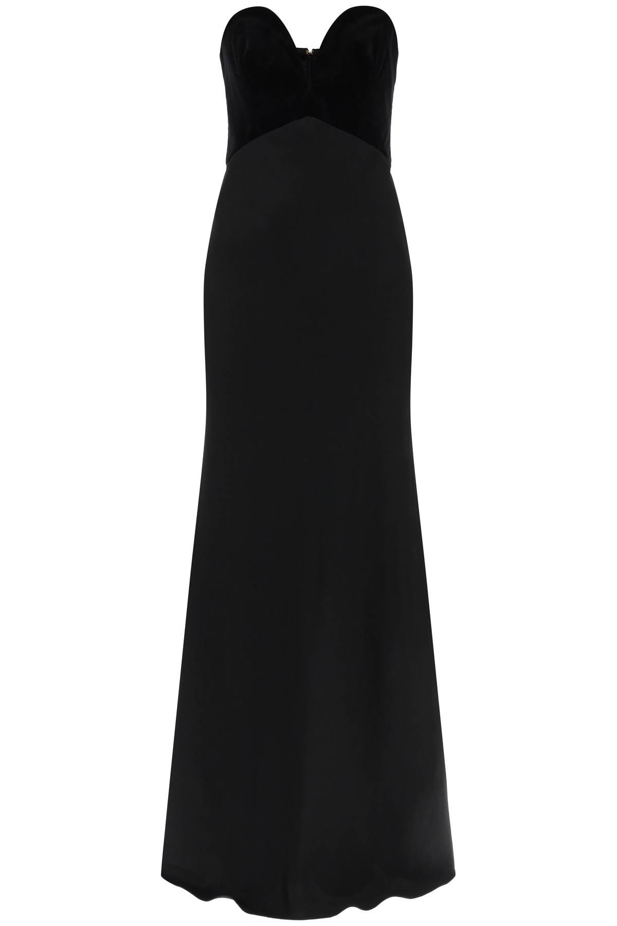 MAX MARA STUDIO MAX MARA STUDIO caldaia velvet and satin maxi dress