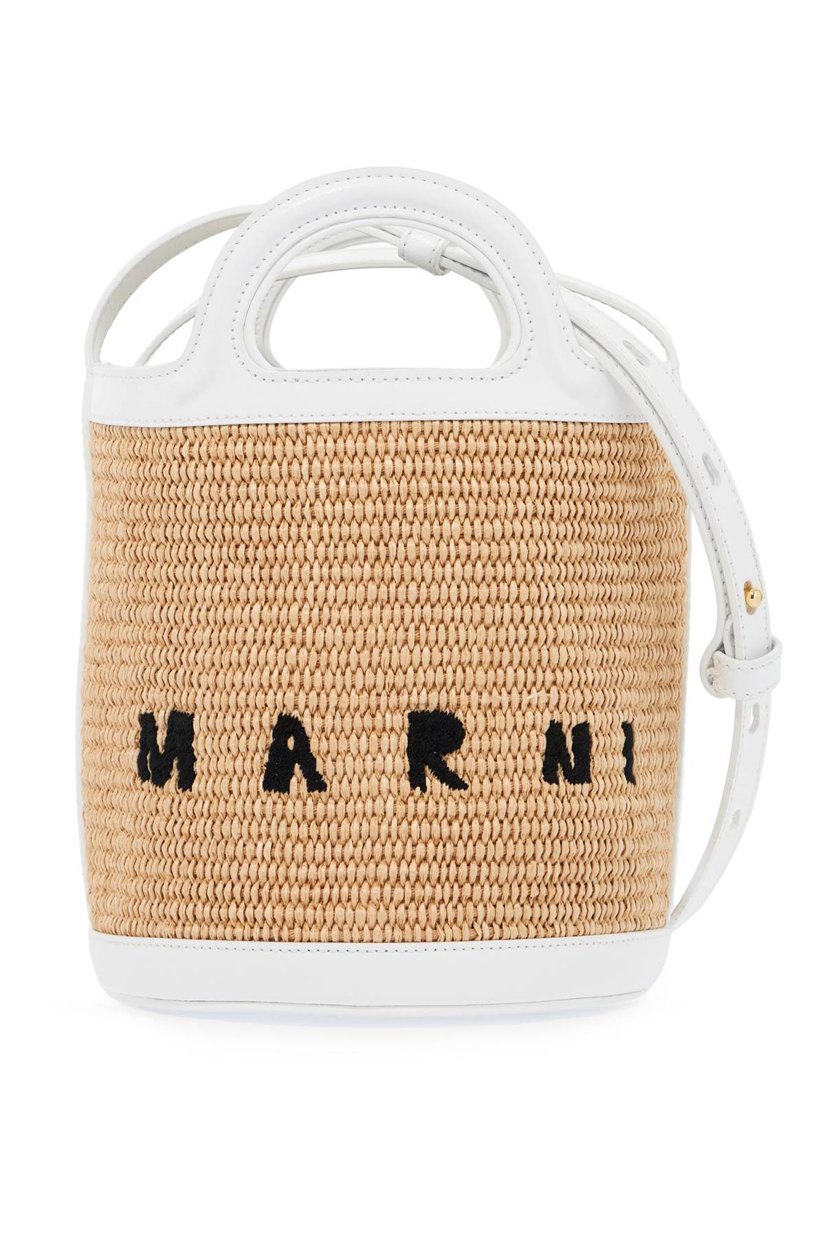 Marni MARNI raffia tropicalia bucket bag