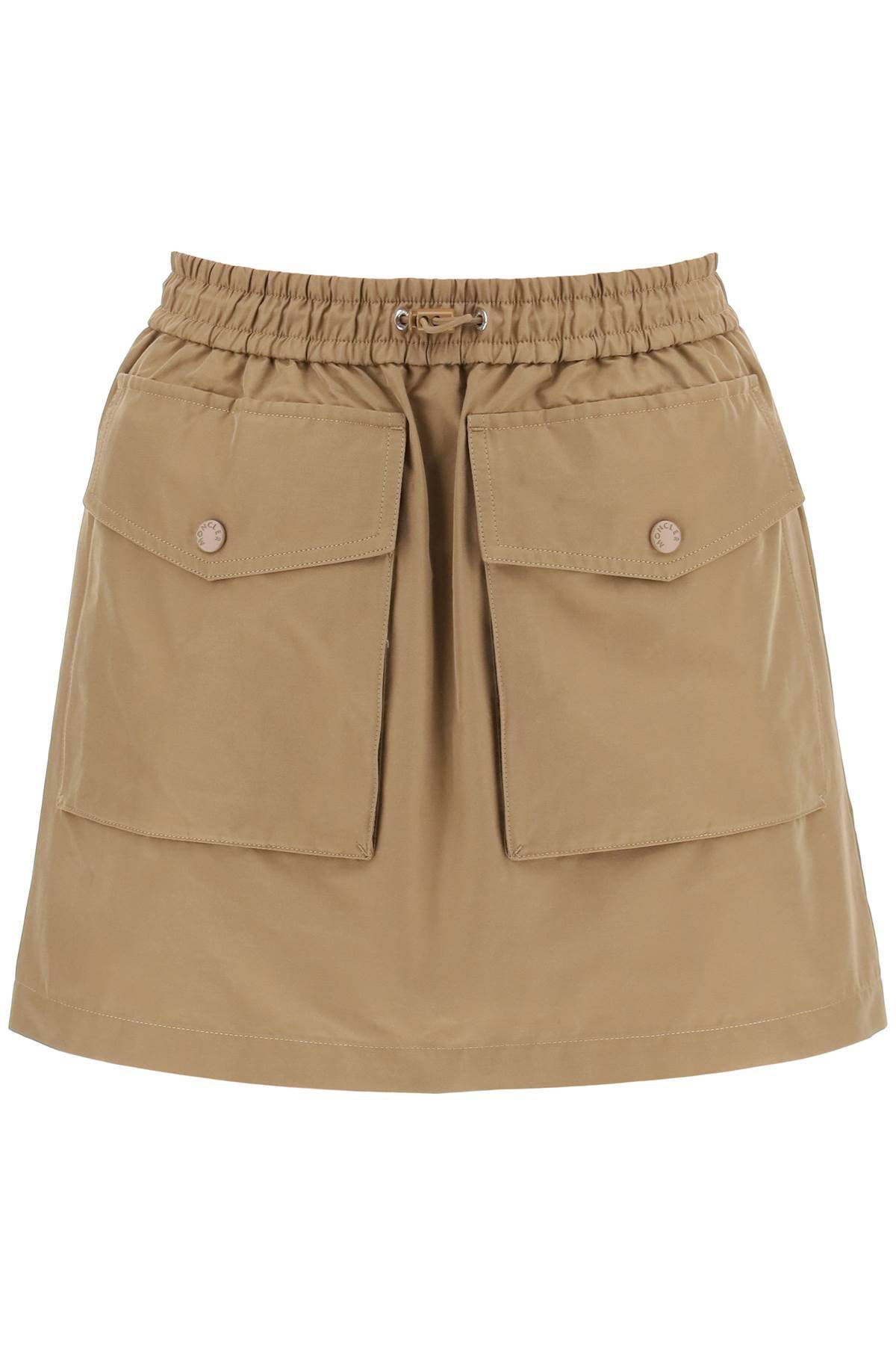 Moncler MONCLER technical cotton cargo mini skirt