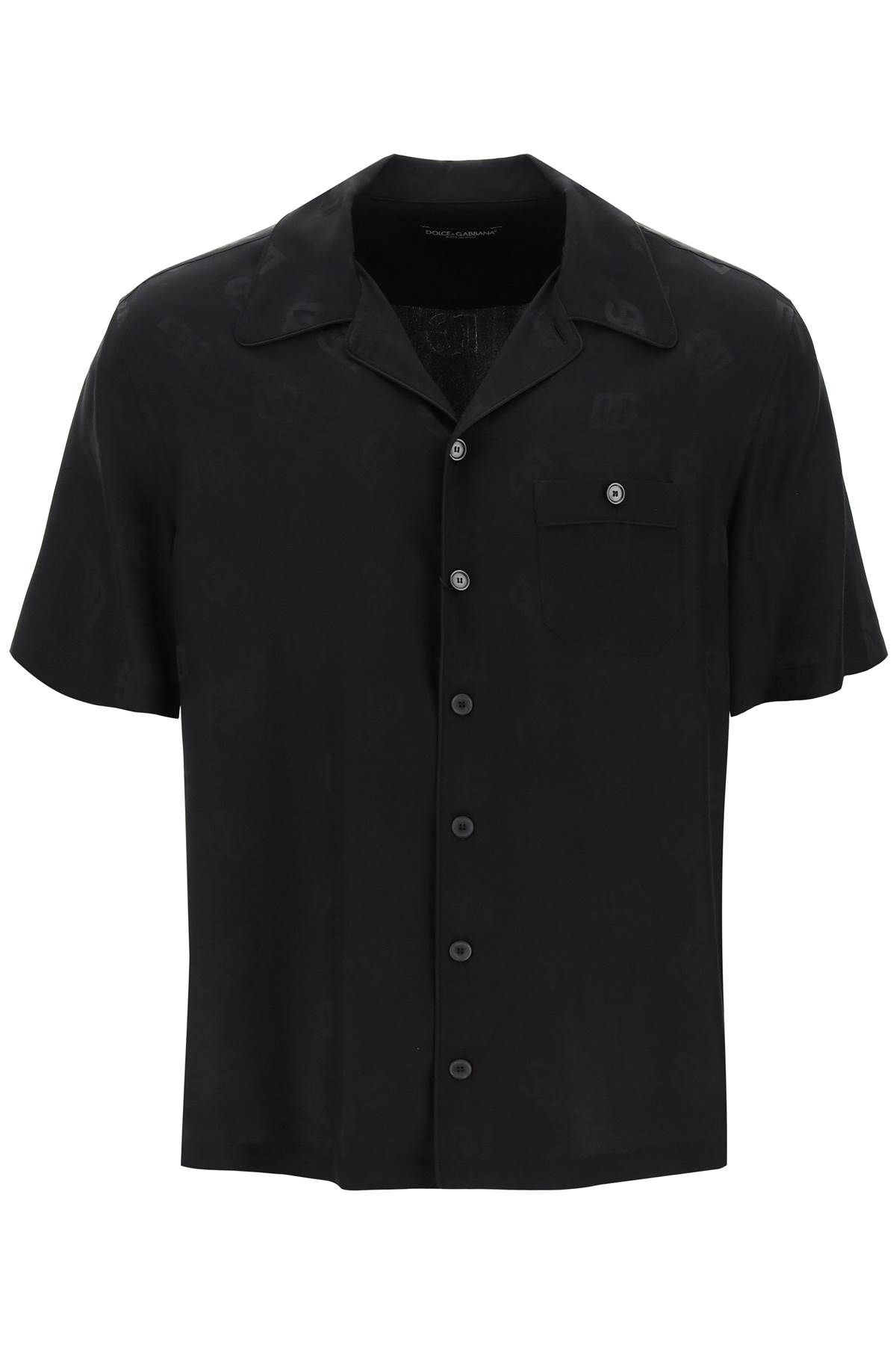 Dolce & Gabbana DOLCE & GABBANA silk jacquard bowling shirt