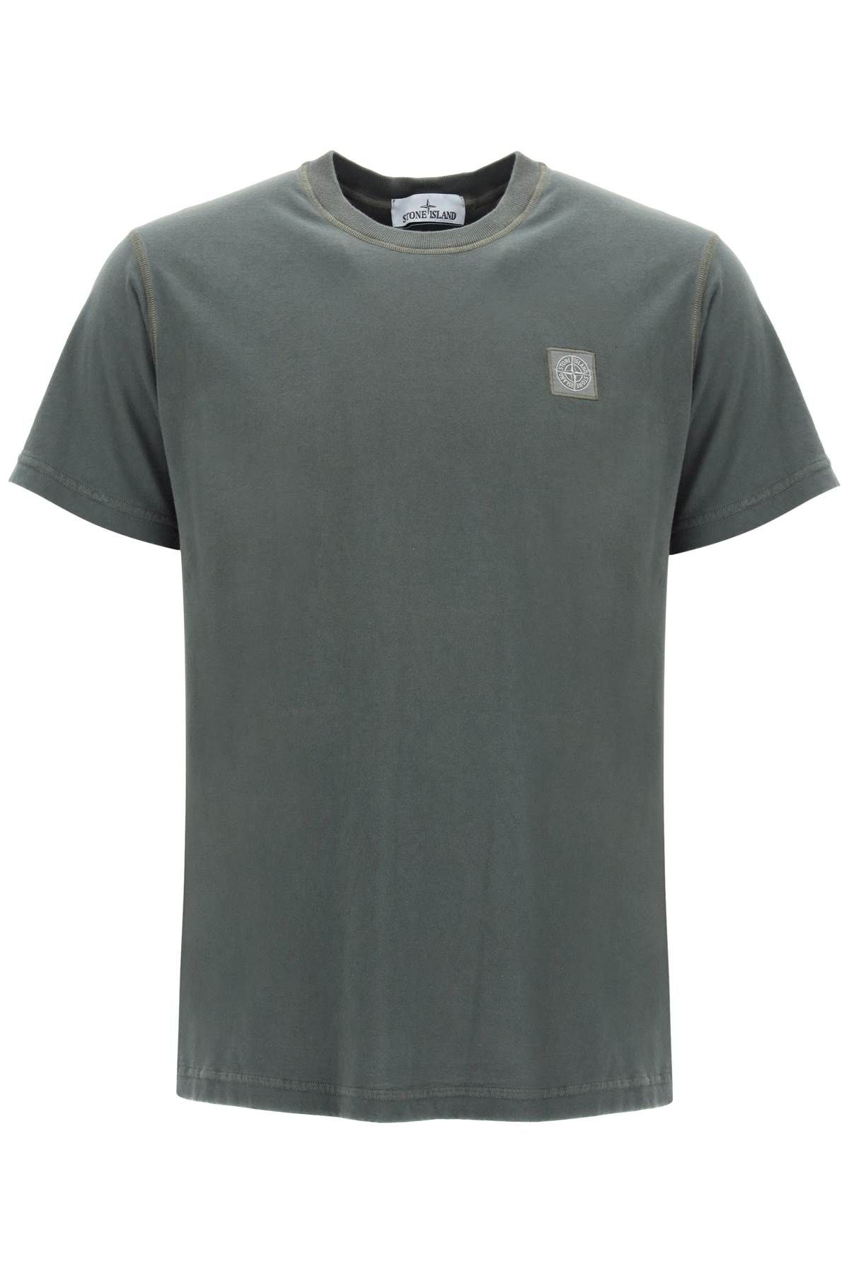 Stone Island STONE ISLAND crew-neck t-shirt with logo patch