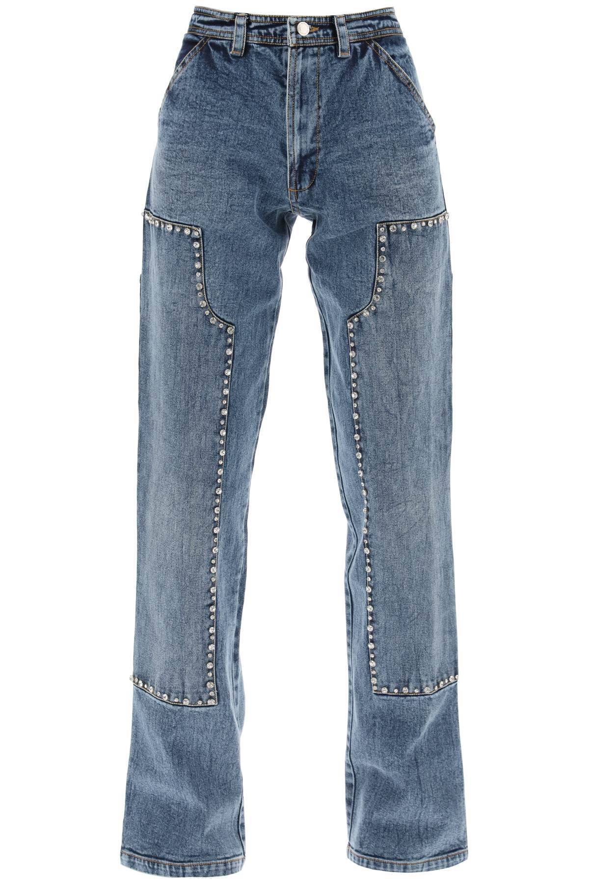 Des Phemmes DES PHEMMES straight cut jeans with rhinestones