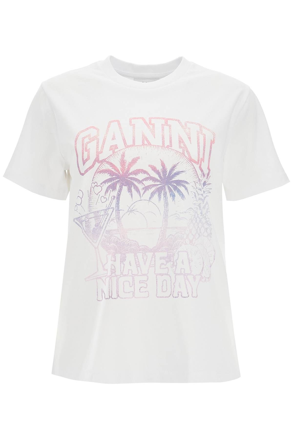 Ganni GANNI printed relaxed fit t-shirt