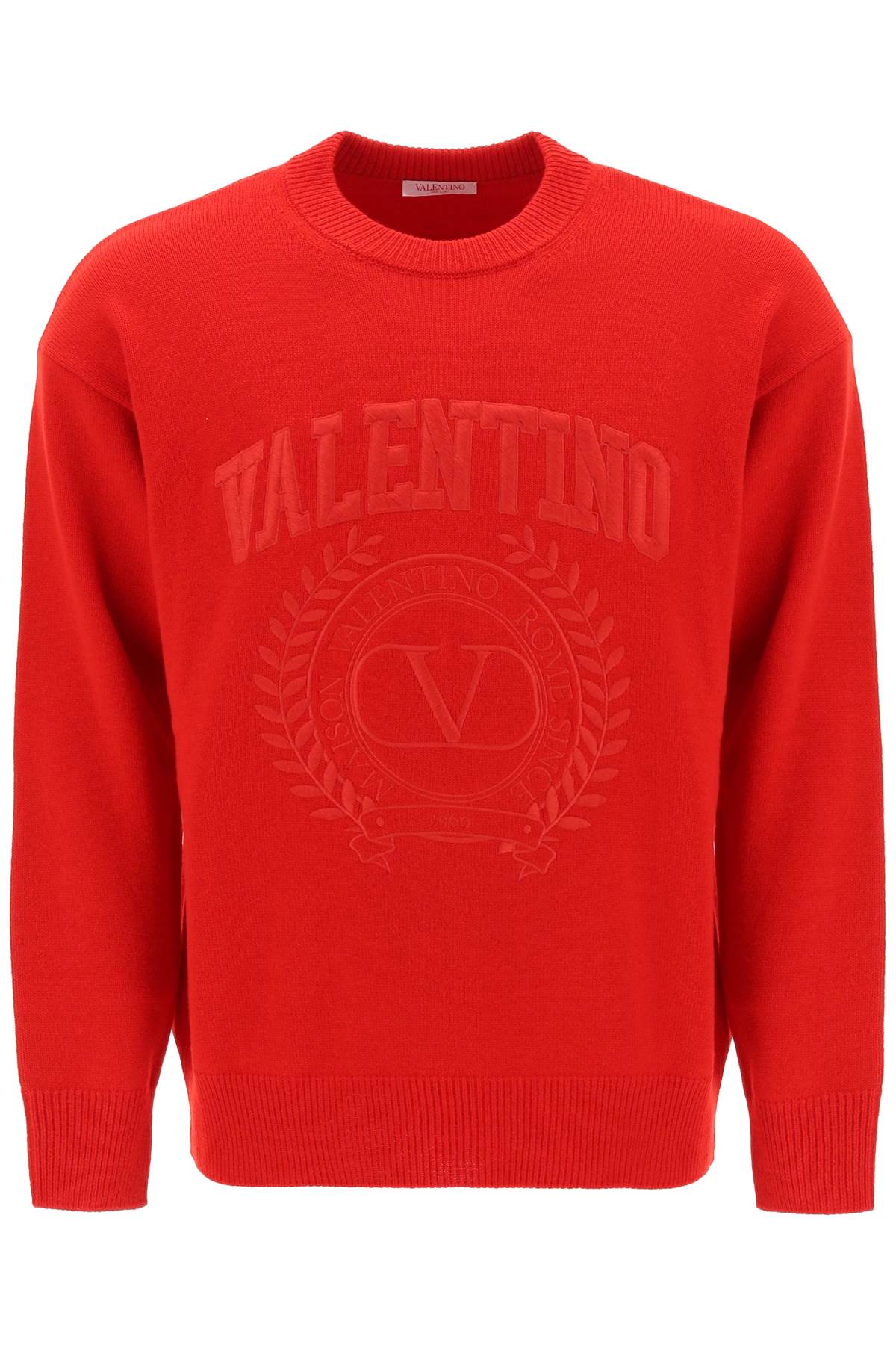 VALENTINO GARAVANI VALENTINO GARAVANI crew-neck sweater with maison valentino embroidery