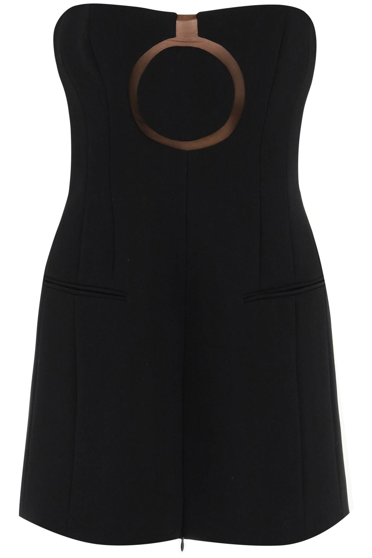 Ferragamo FERRAGAMO bustier mini dress with tulle insert