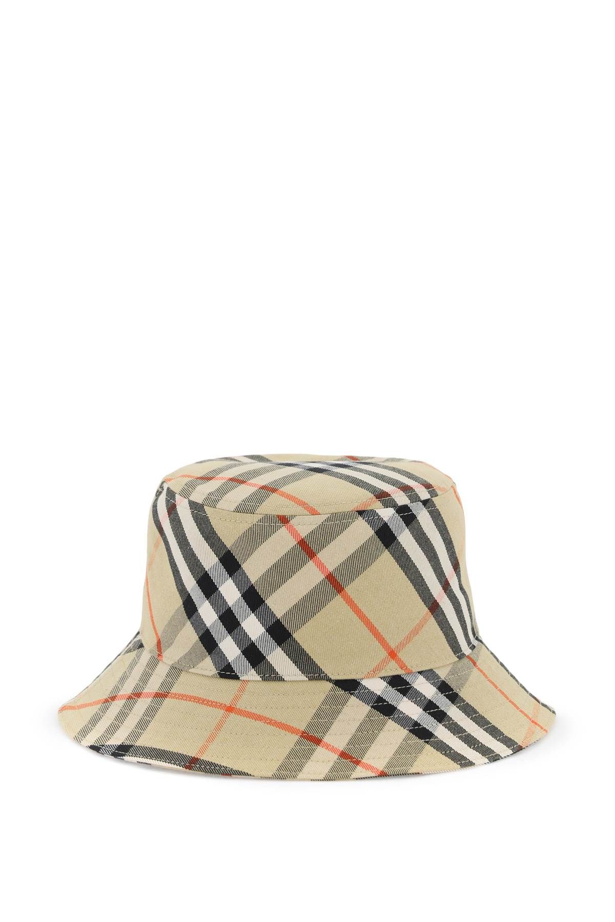 Burberry BURBERRY ered cotton blend bucket hat with nine words