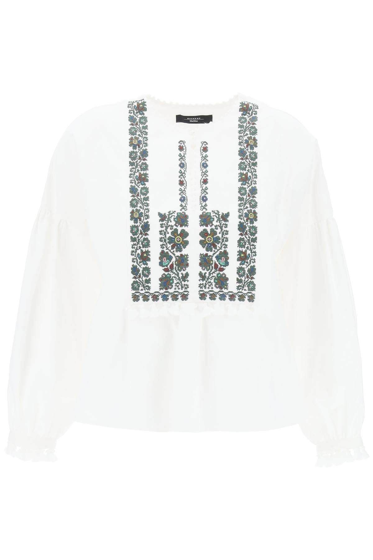 Weekend Max Mara WEEKEND MAX MARA cotton and linen blouse with embroidery