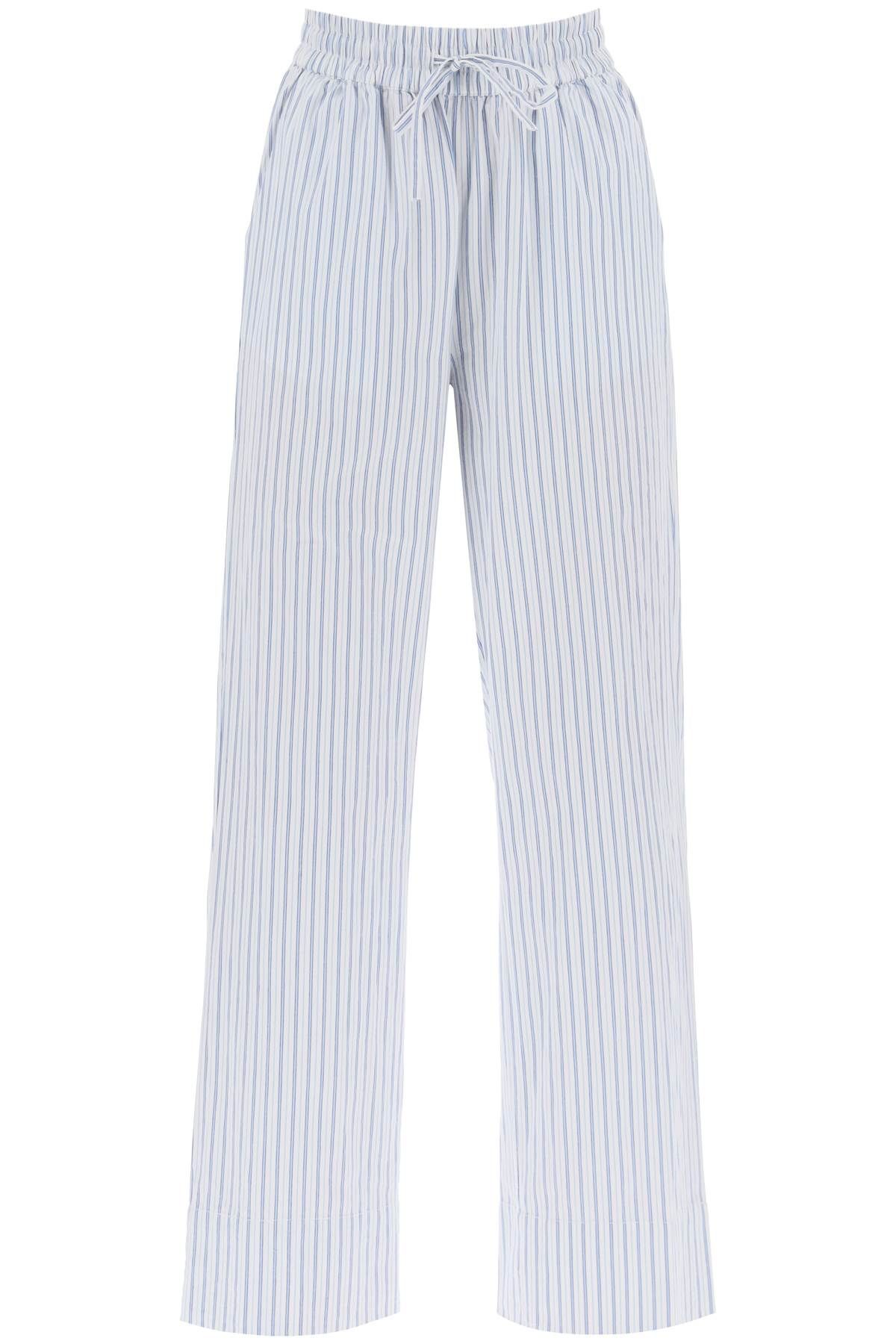  SKALL STUDIO striped cotton rue pants with nine words