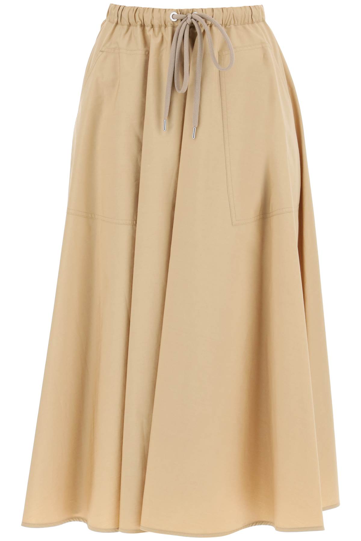 Moncler MONCLER midi poplin skirt in