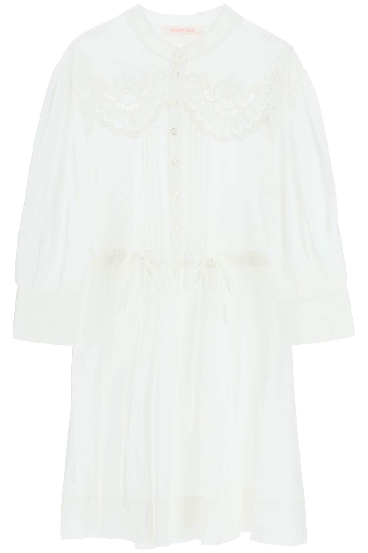 See By Chloé SEE BY CHLOE embroidered shirt dress