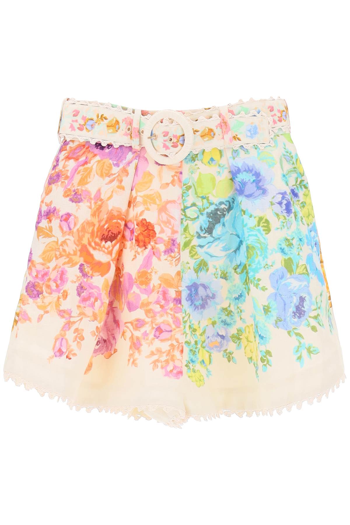 Zimmermann ZIMMERMANN raie floral linen shorts