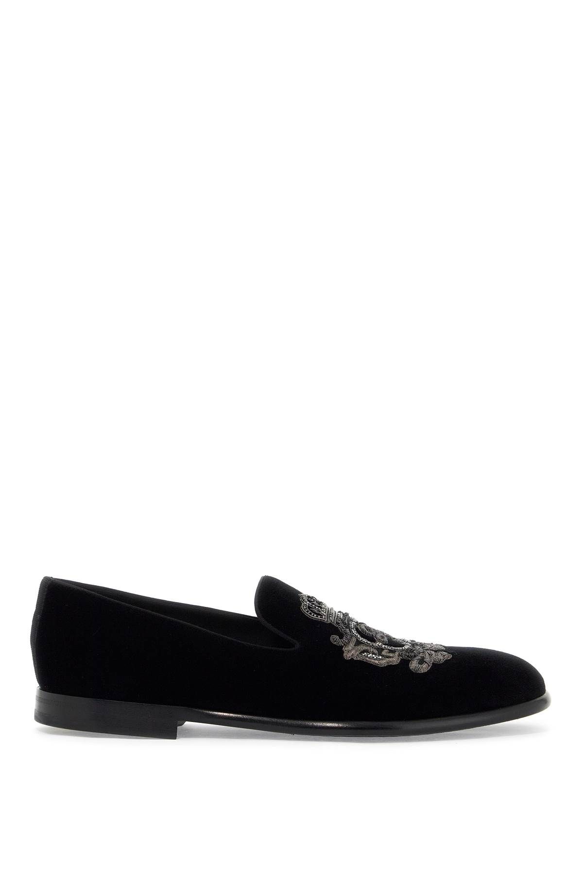 Dolce & Gabbana DOLCE & GABBANA embroidered velvet loafers