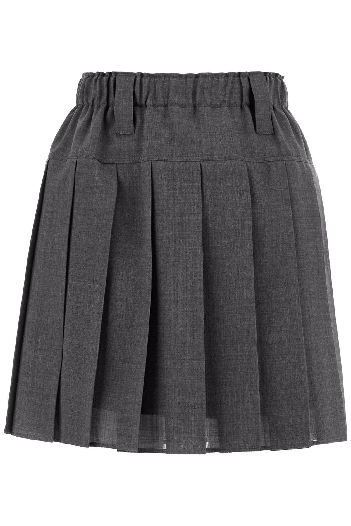 Brunello Cucinelli BRUNELLO CUCINELLI wool organza pleated mini skirt