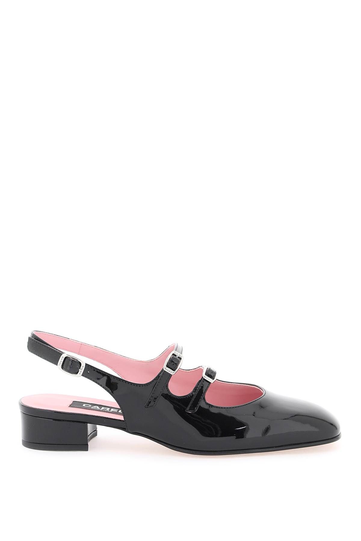  CAREL patent leather pêche slingback mary jane