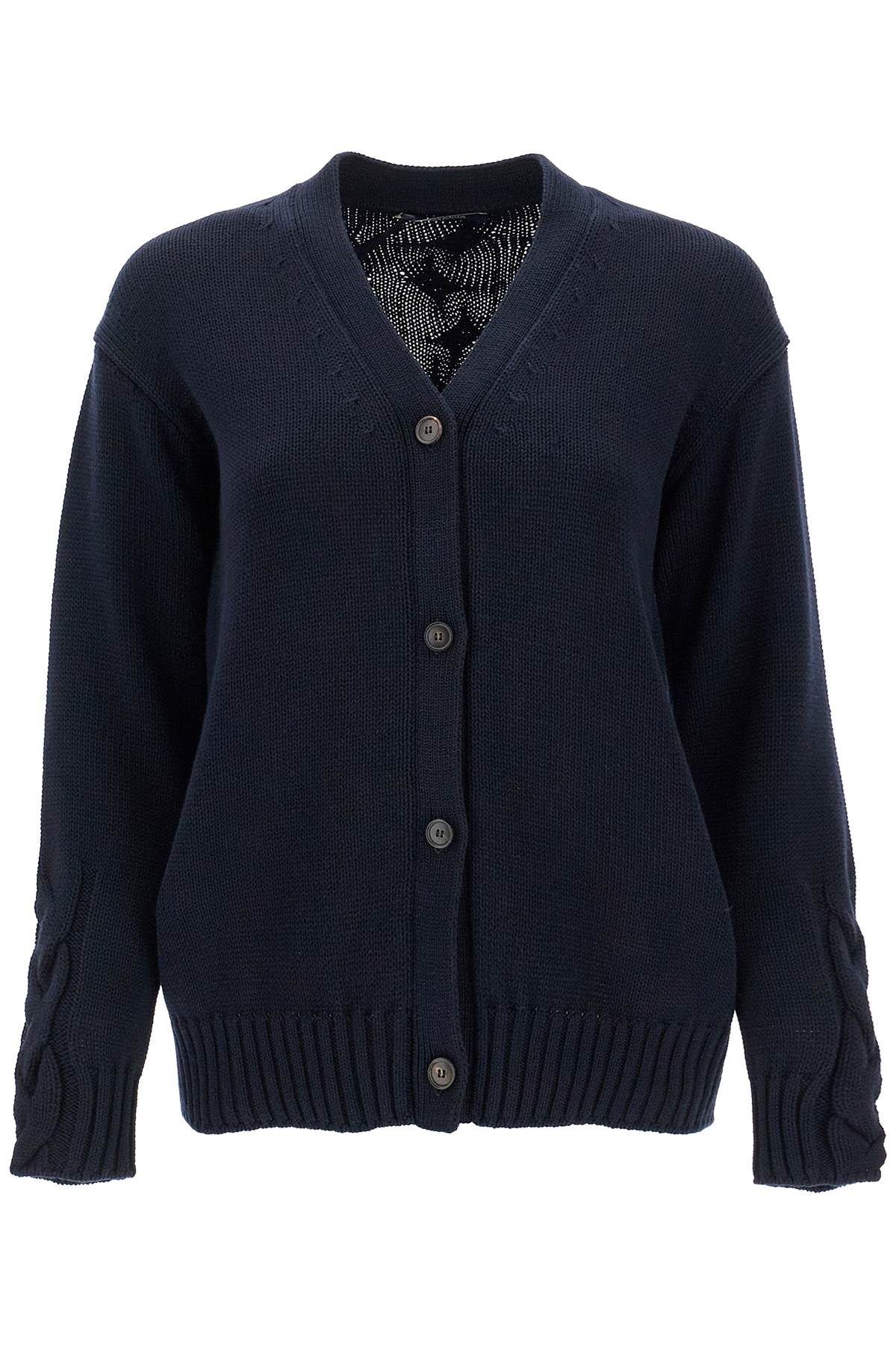  'S MAX MARA cotton knit cardigan sweater