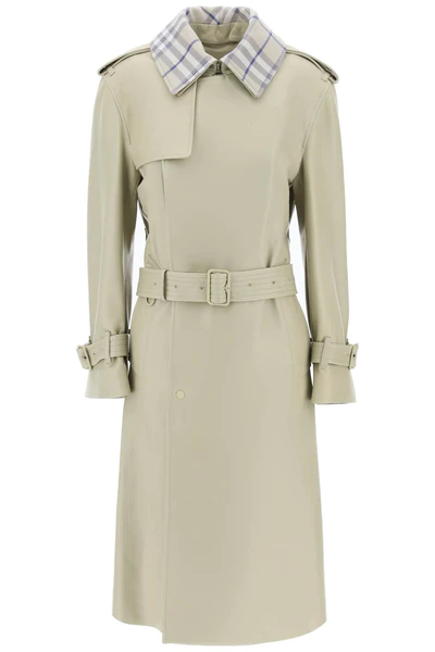 Burberry BURBERRY long leather trench coat