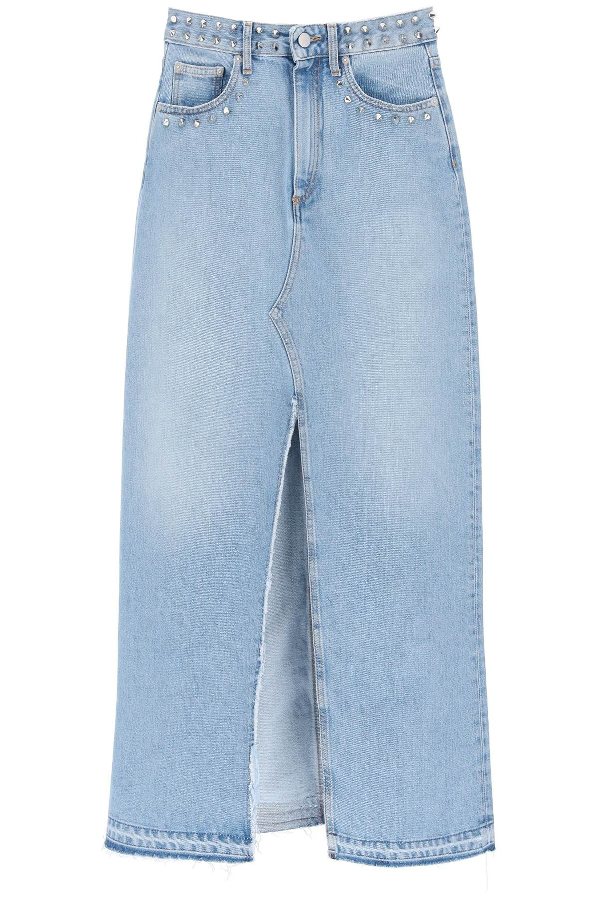 Alessandra Rich ALESSANDRA RICH long denim skirt with studs