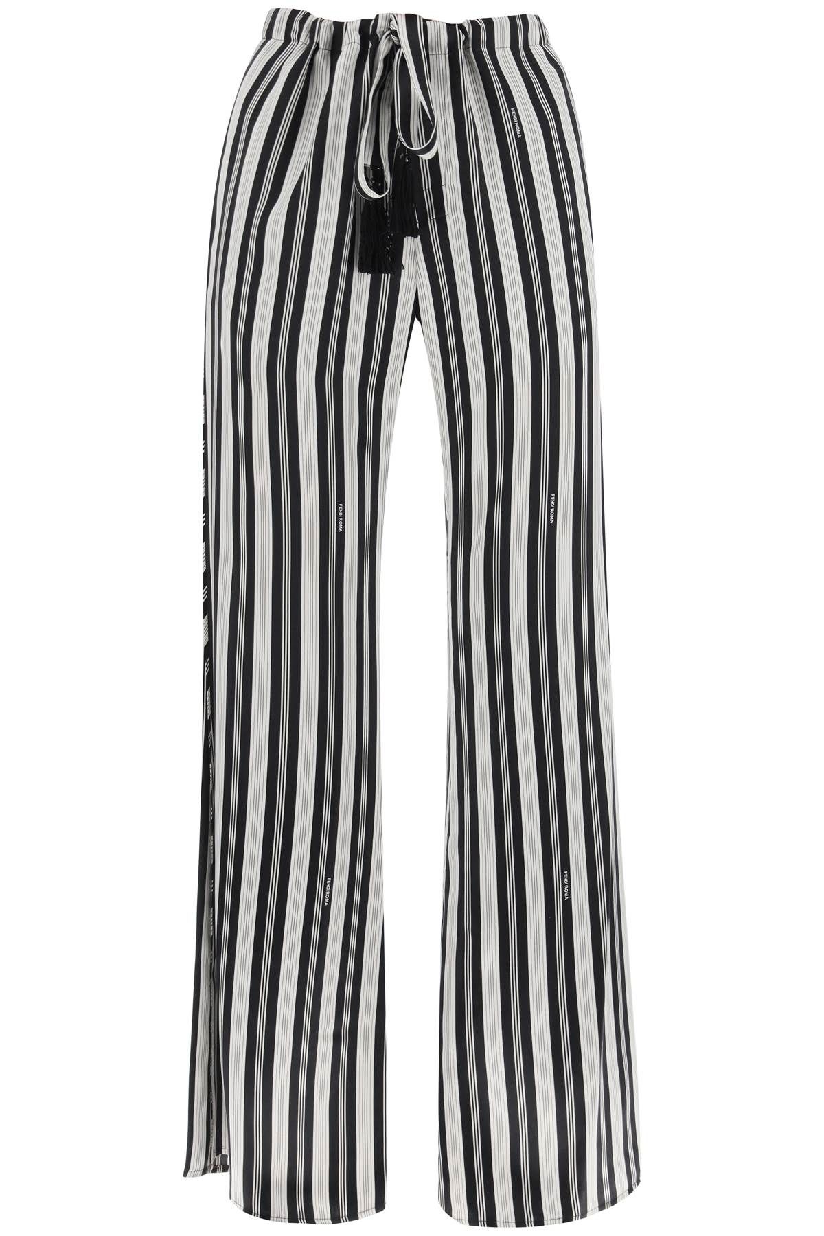 FENDI FENDI striped silk satin pants