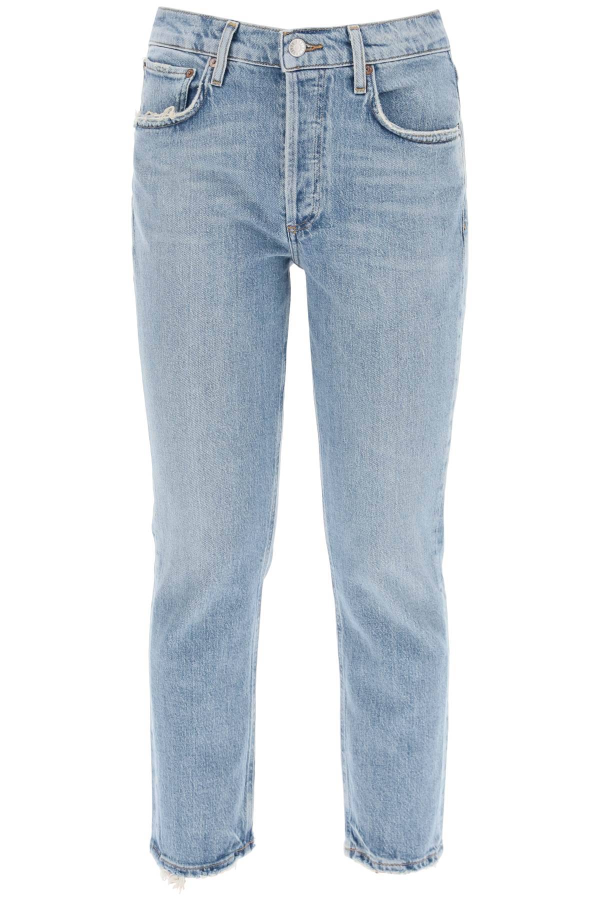 AGOLDE AGOLDE high-waisted straight cropped jeans in the