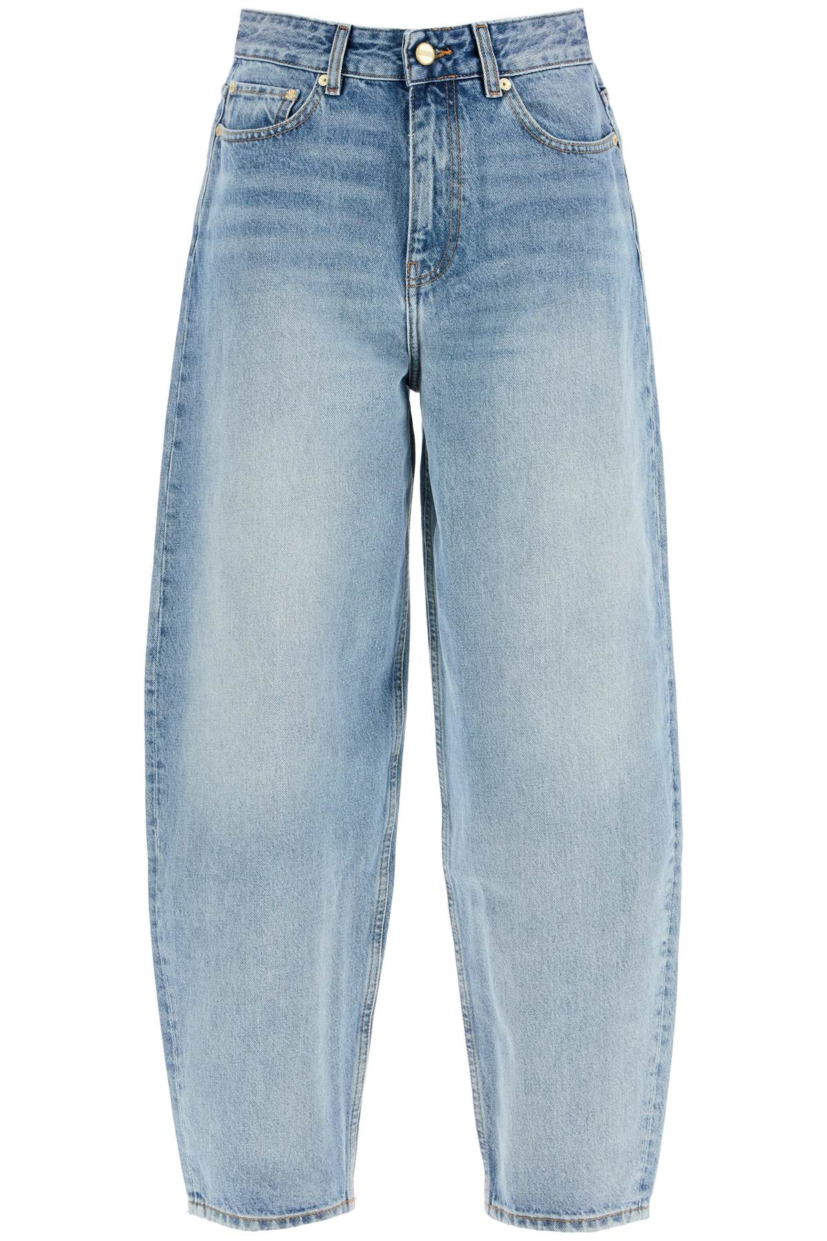 Ganni GANNI organic denim tapered jeans in eight