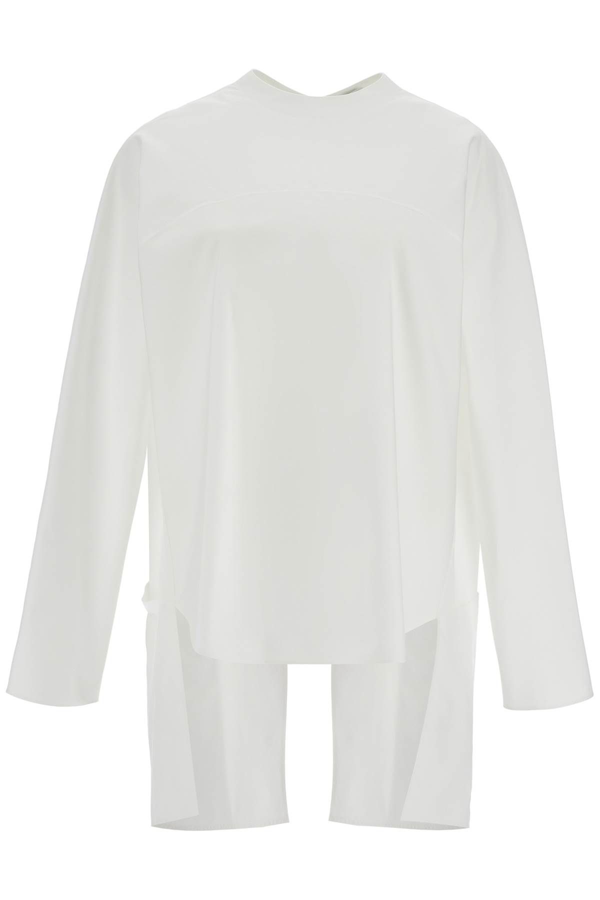 Alaïa ALAIA asymmetric poplin top with