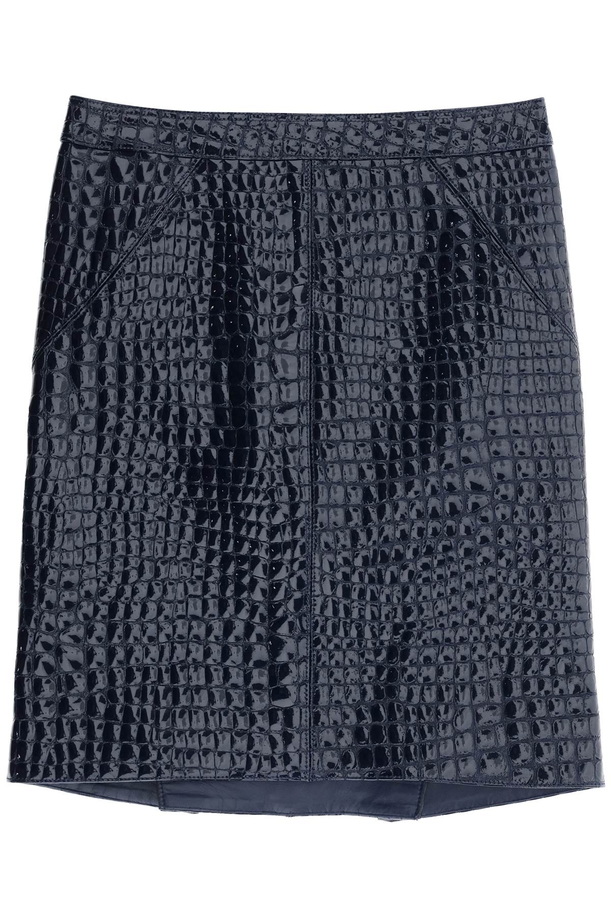 Tom Ford TOM FORD crocodile effect leather skirt