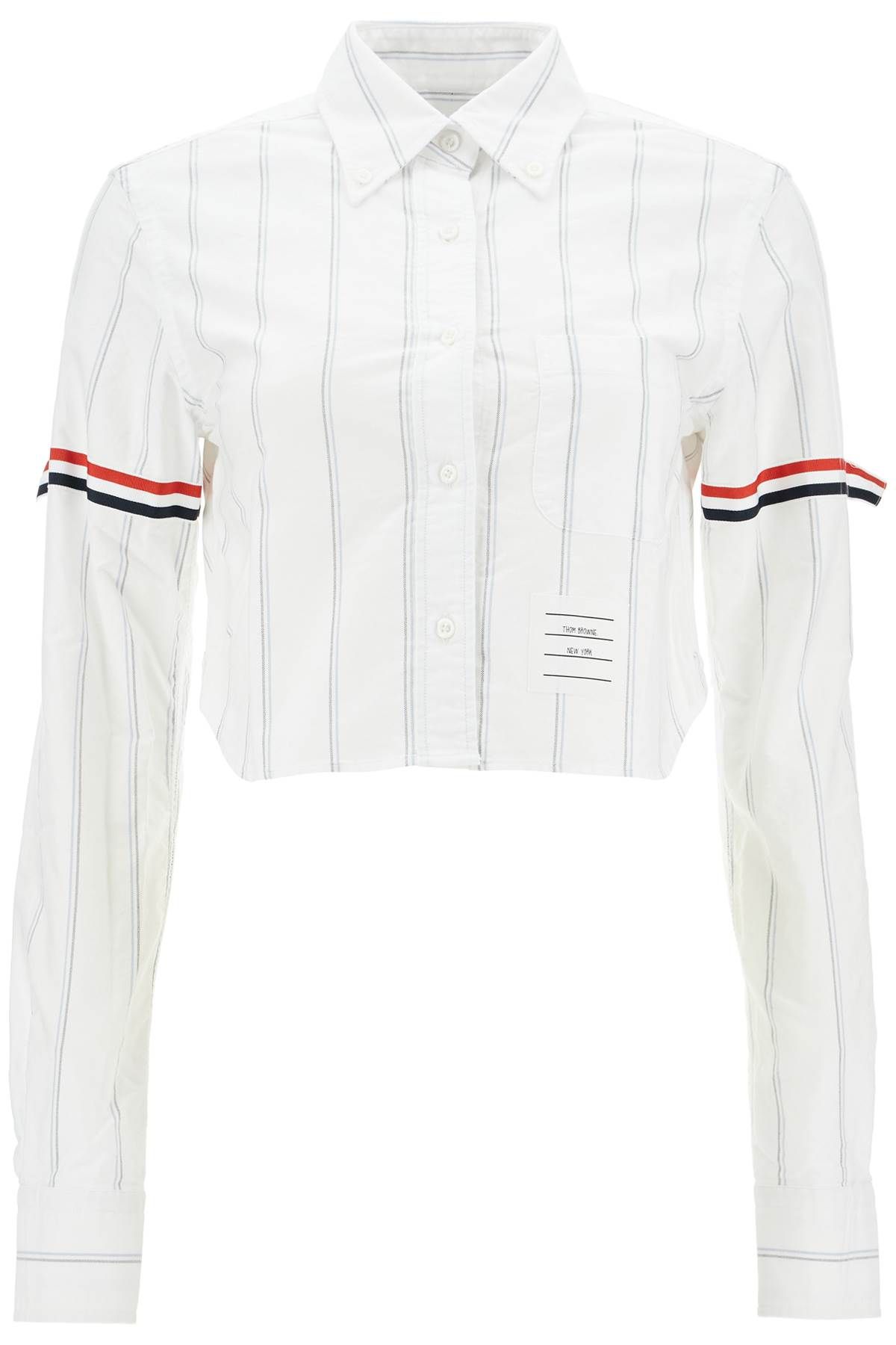 Thom Browne THOM BROWNE striped cropped shirt for women