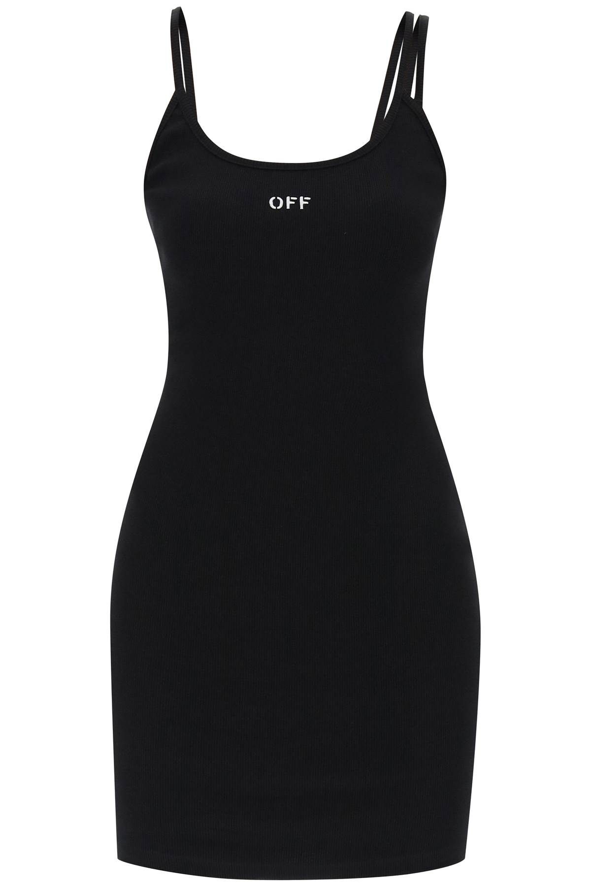 OFF-WHITE OFF-WHITE tank dress with off embroidery