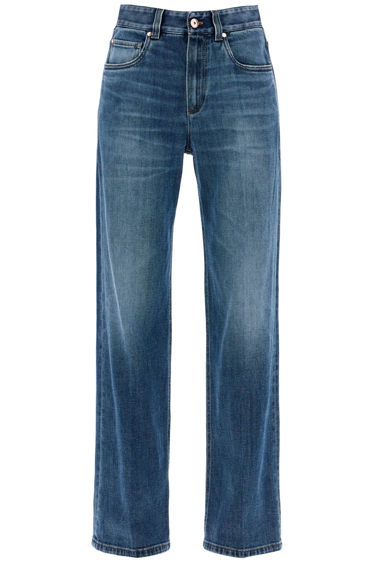 Brunello Cucinelli BRUNELLO CUCINELLI loose shiny tab jeans with