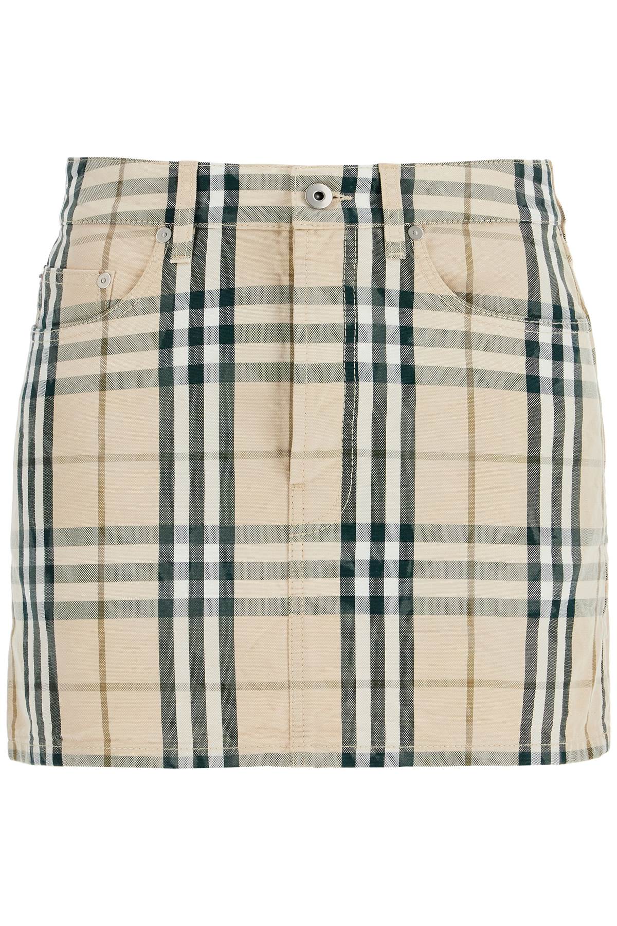 Burberry BURBERRY checkered mini sk