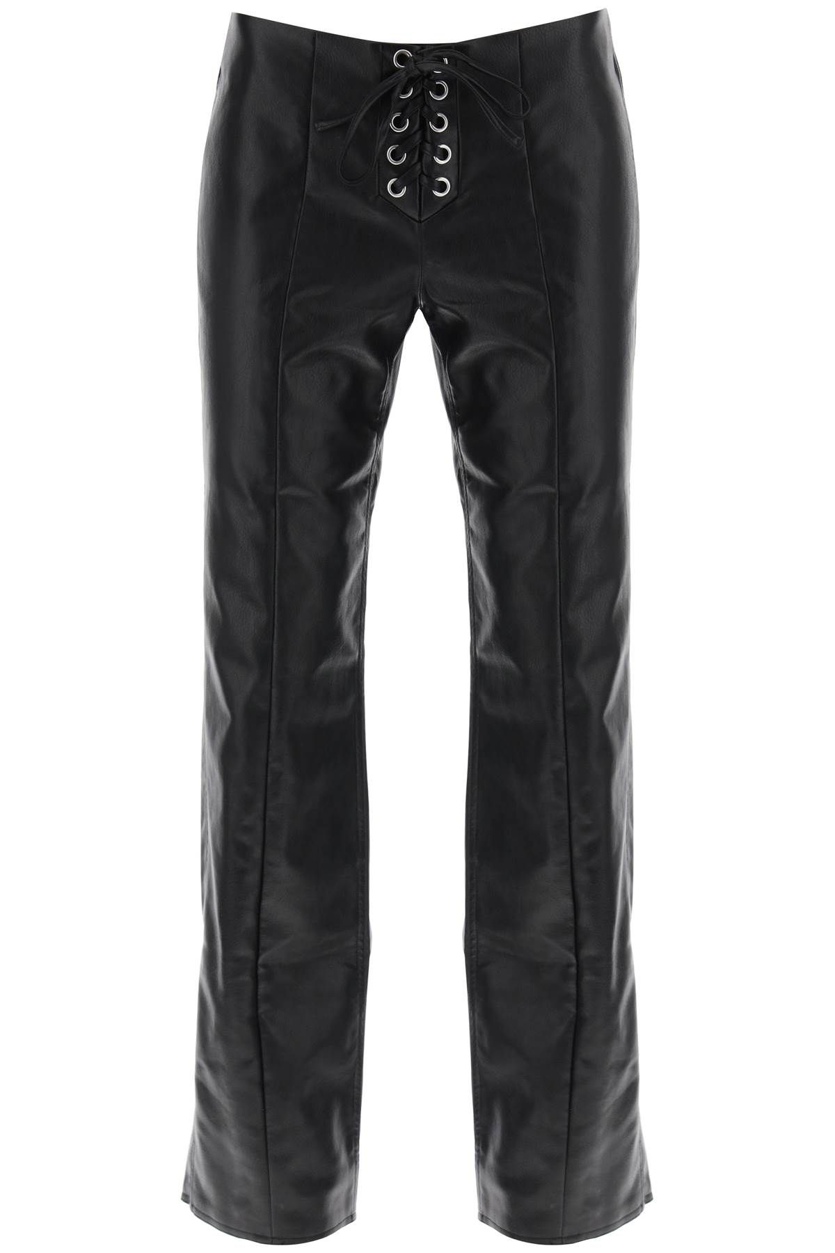 Rotate ROTATE straight-cut pants in faux leather