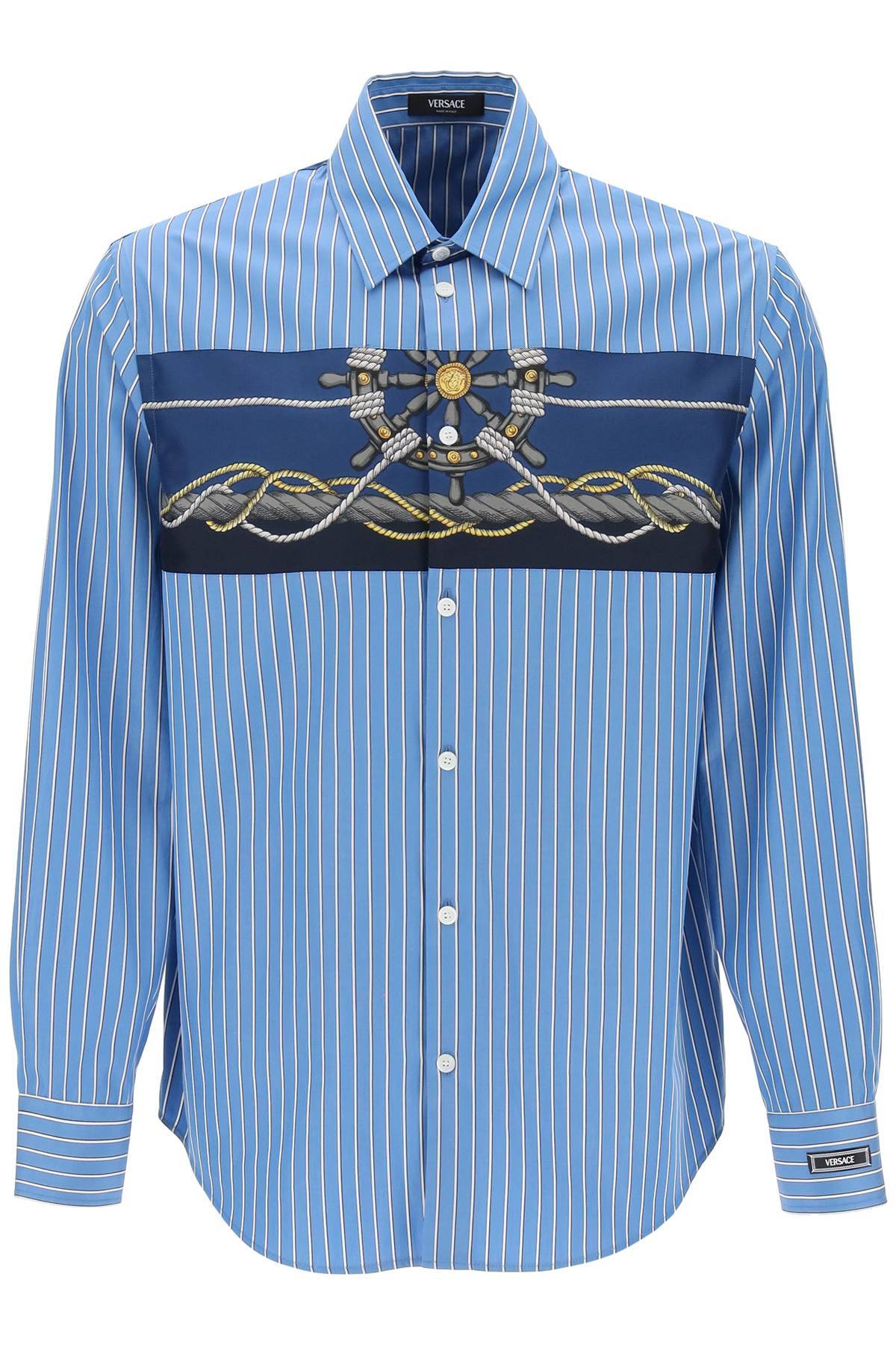 Versace VERSACE striped shirt with versace insert