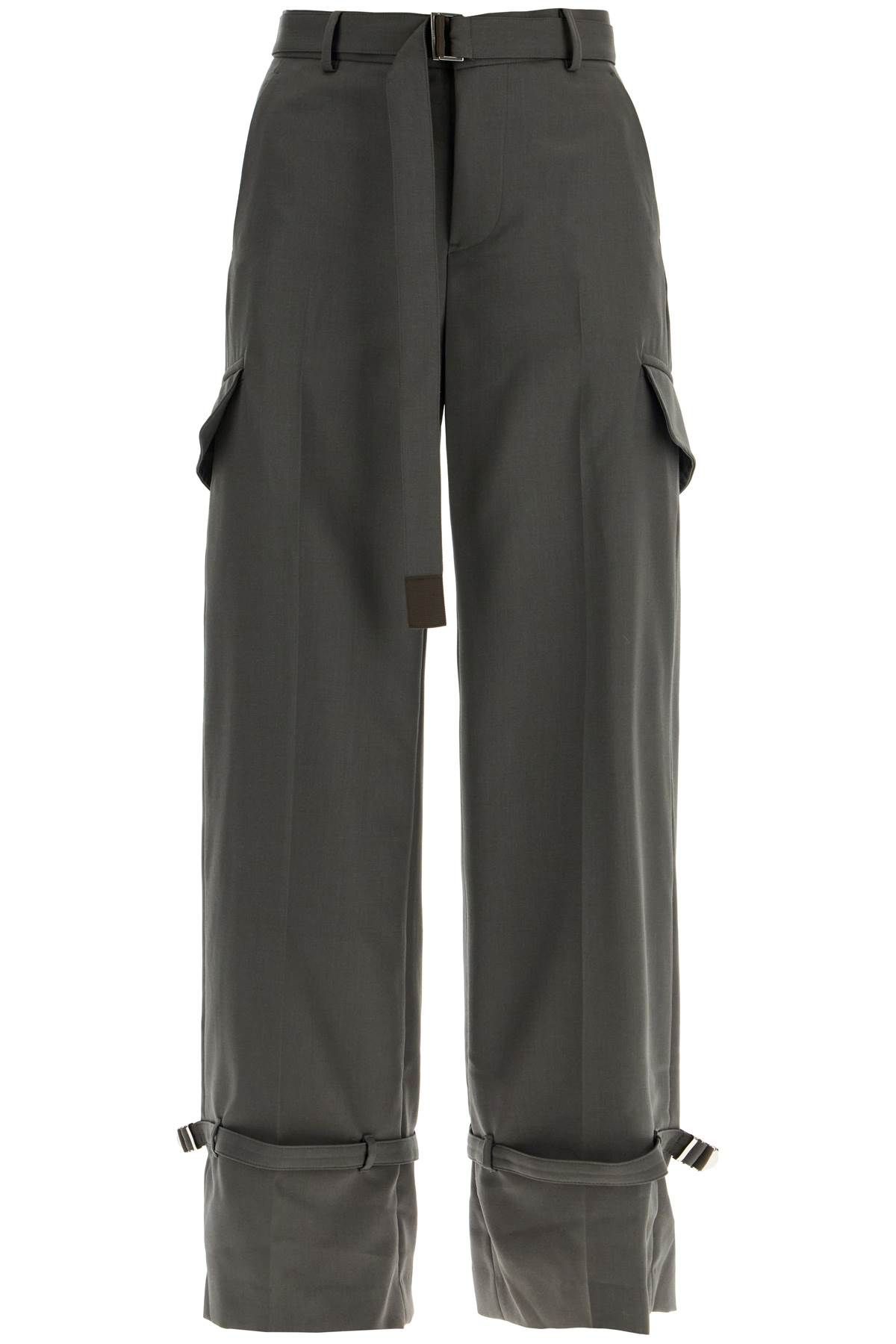 Sacai SACAI cargo wool blend trousers for men.