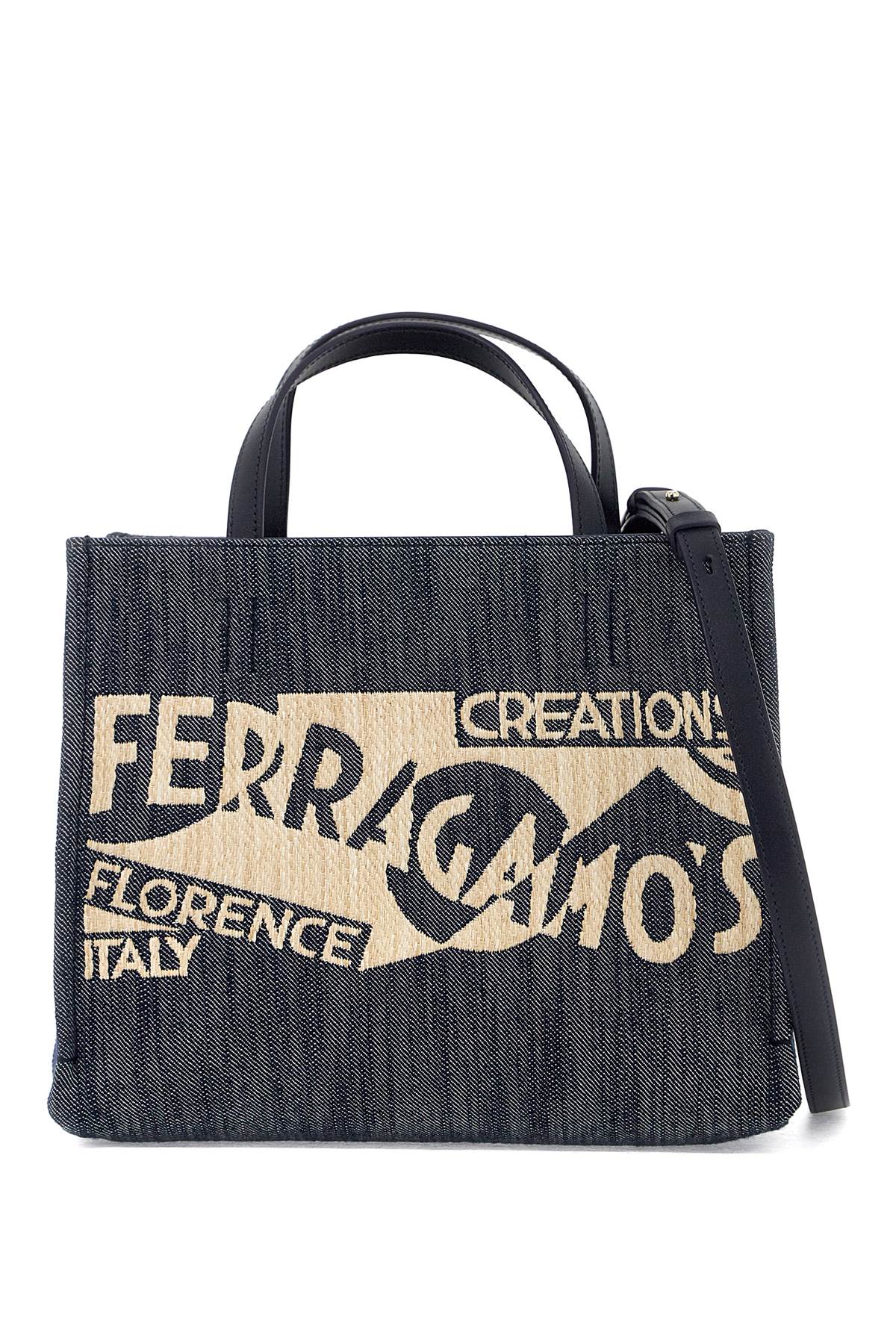 Ferragamo FERRAGAMO logo printed small tote bag