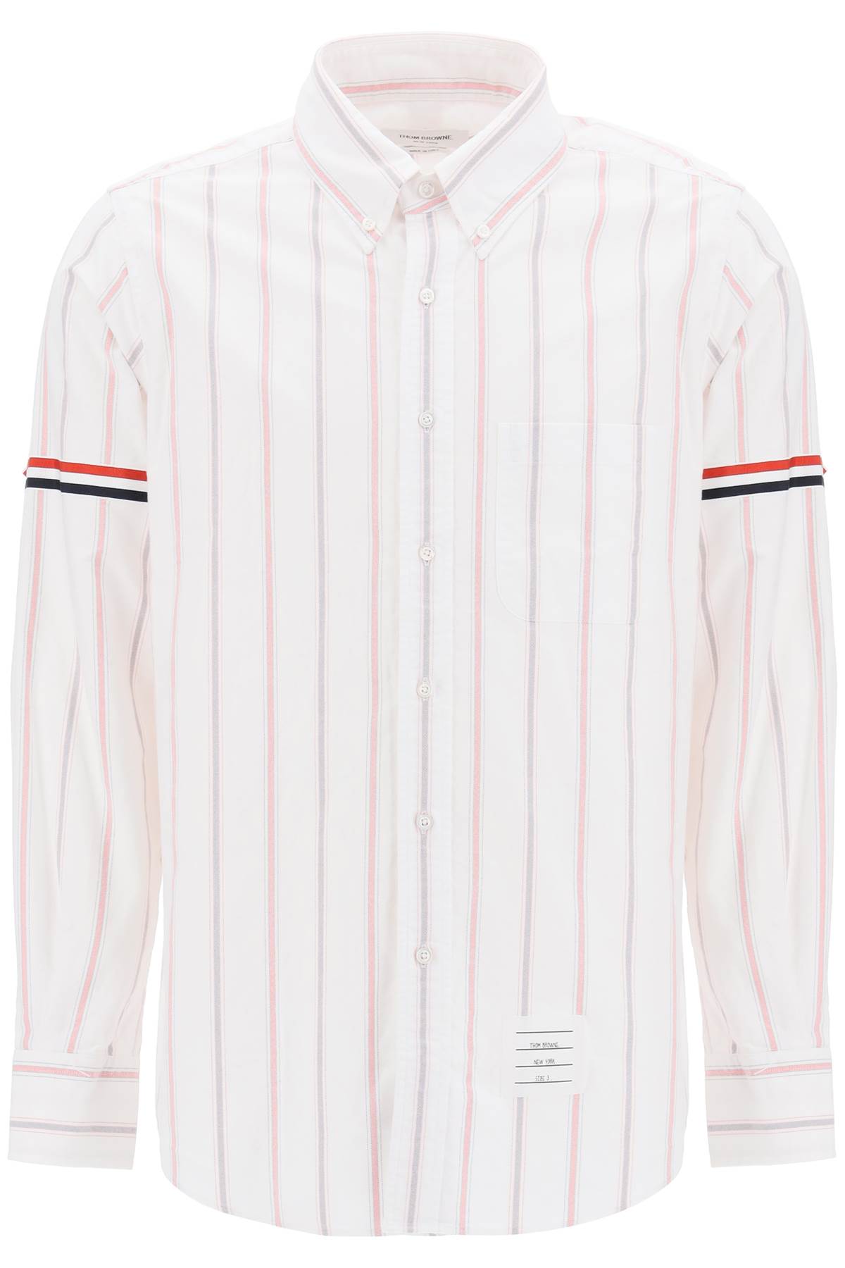 Thom Browne THOM BROWNE striped oxford button-down shirt with armbands