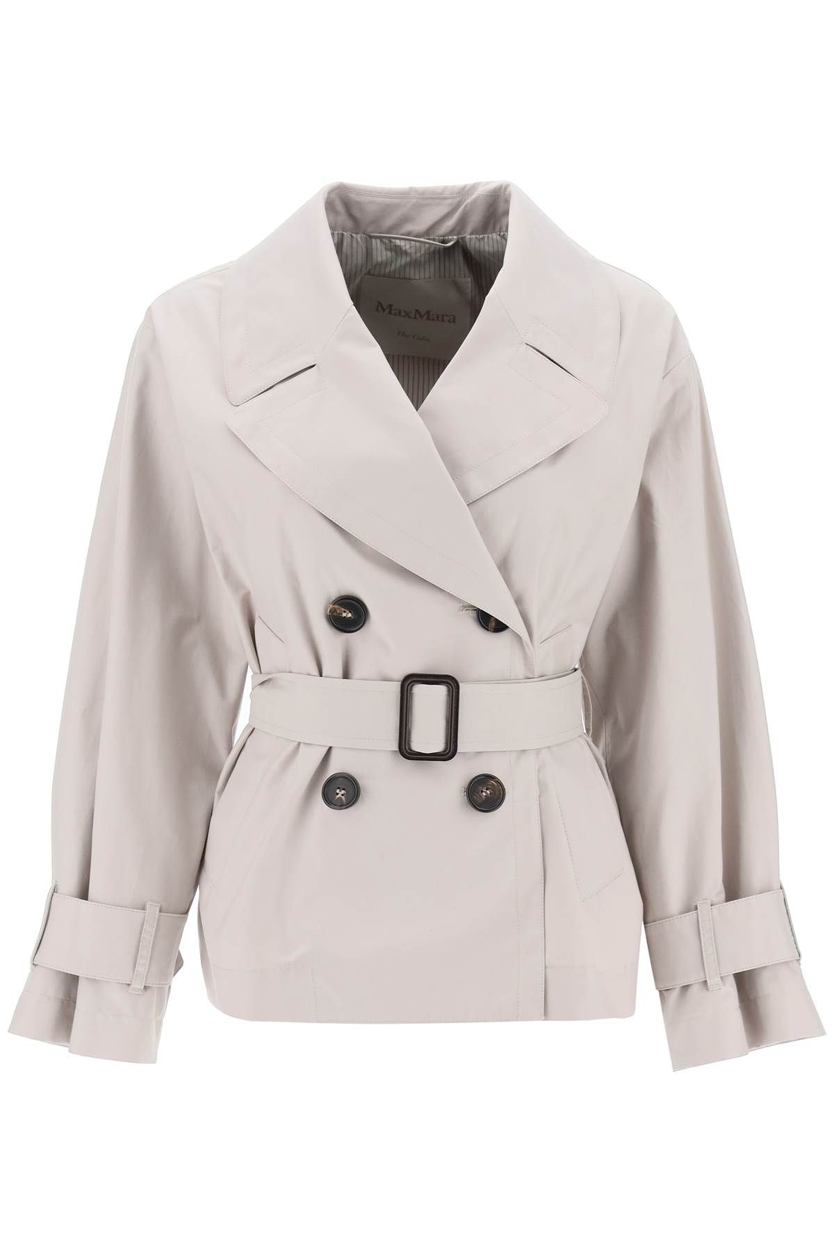 MAX MARA THE CUBE MAX MARA THE CUBE short double-breasted trench coat