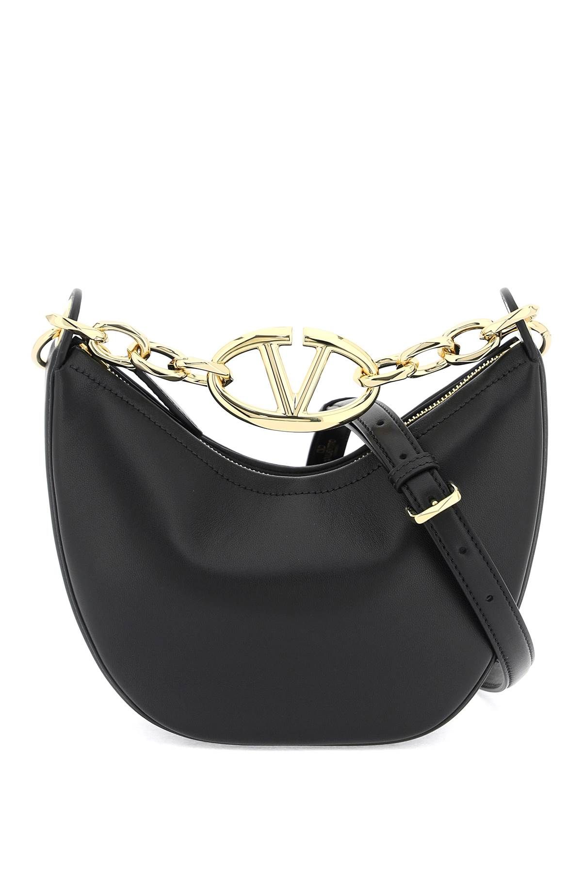 VALENTINO GARAVANI VALENTINO GARAVANI mini vlogo moon bag in nappa leather with chain