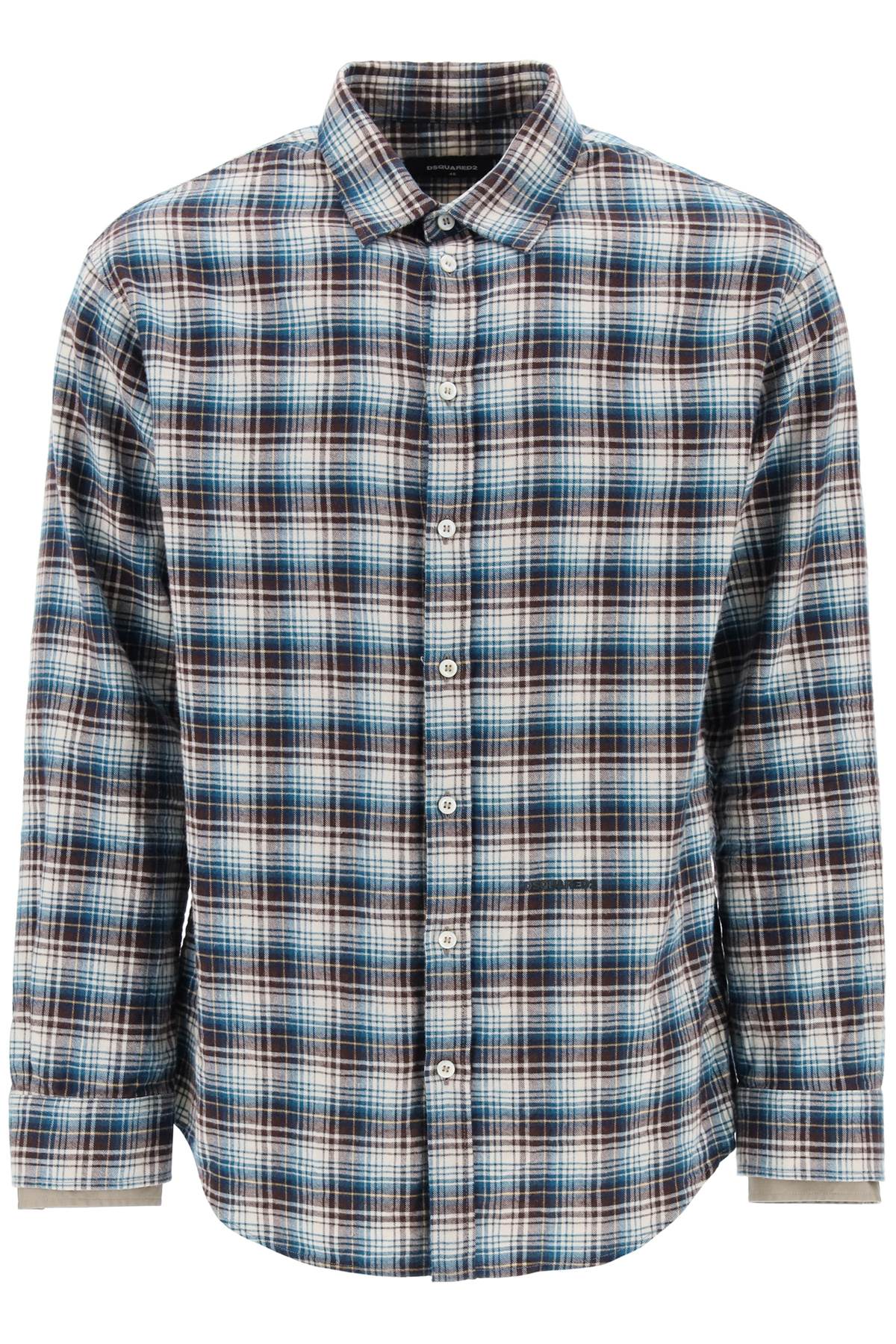 Dsquared2 DSQUARED2 check shirt with layered sleeves