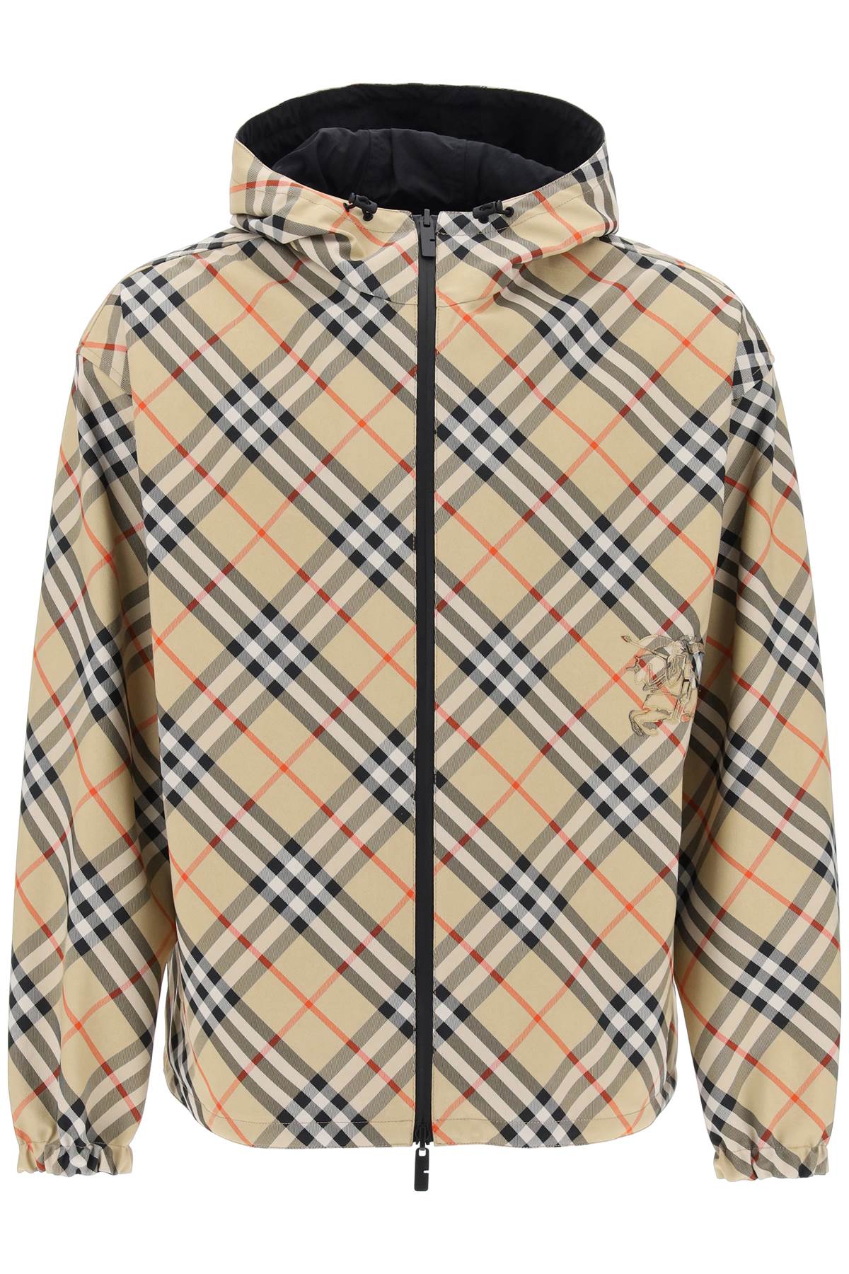 Burberry BURBERRY reversible check hooded jacket with