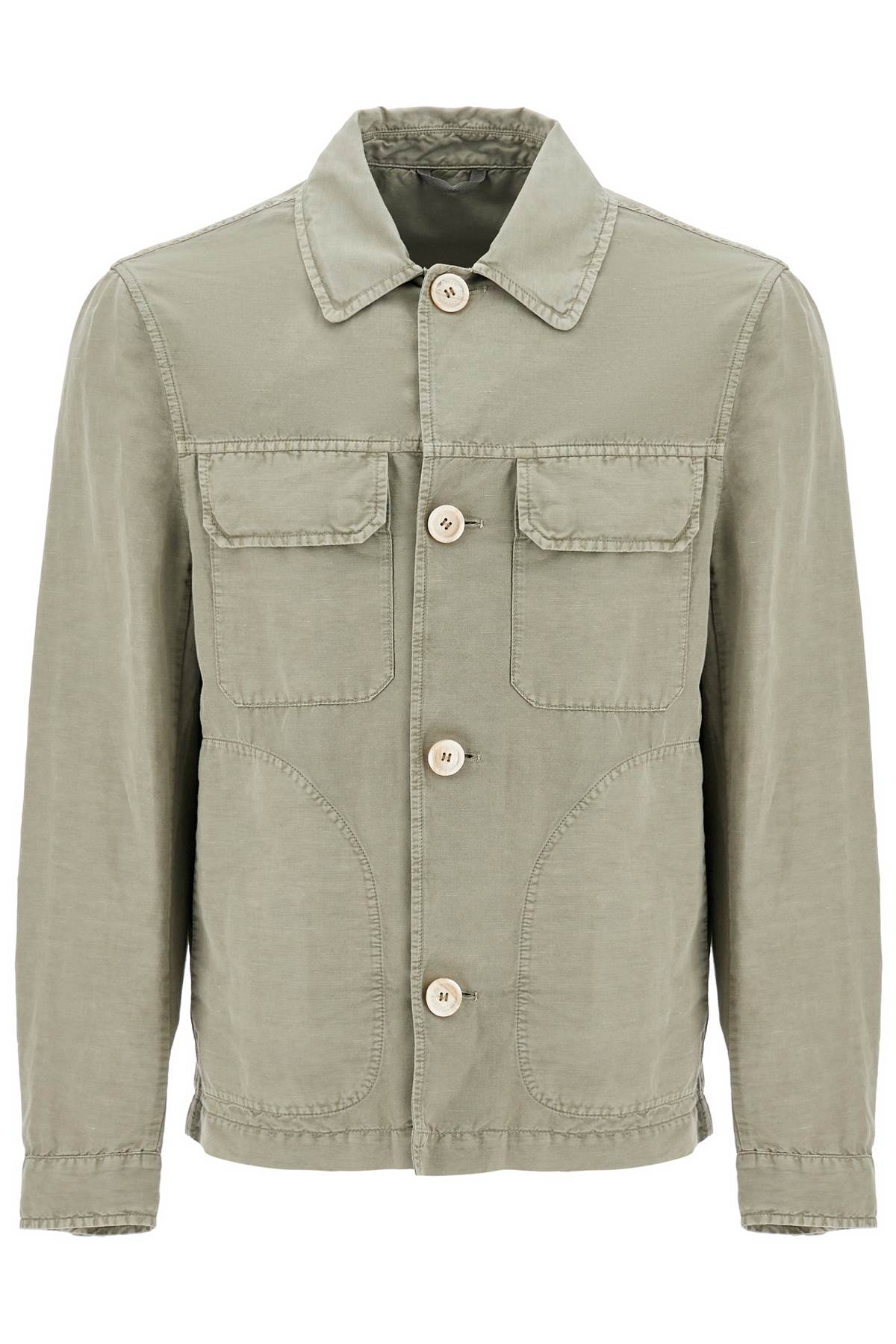 Brunello Cucinelli BRUNELLO CUCINELLI linen and cotton gabardine overshirt