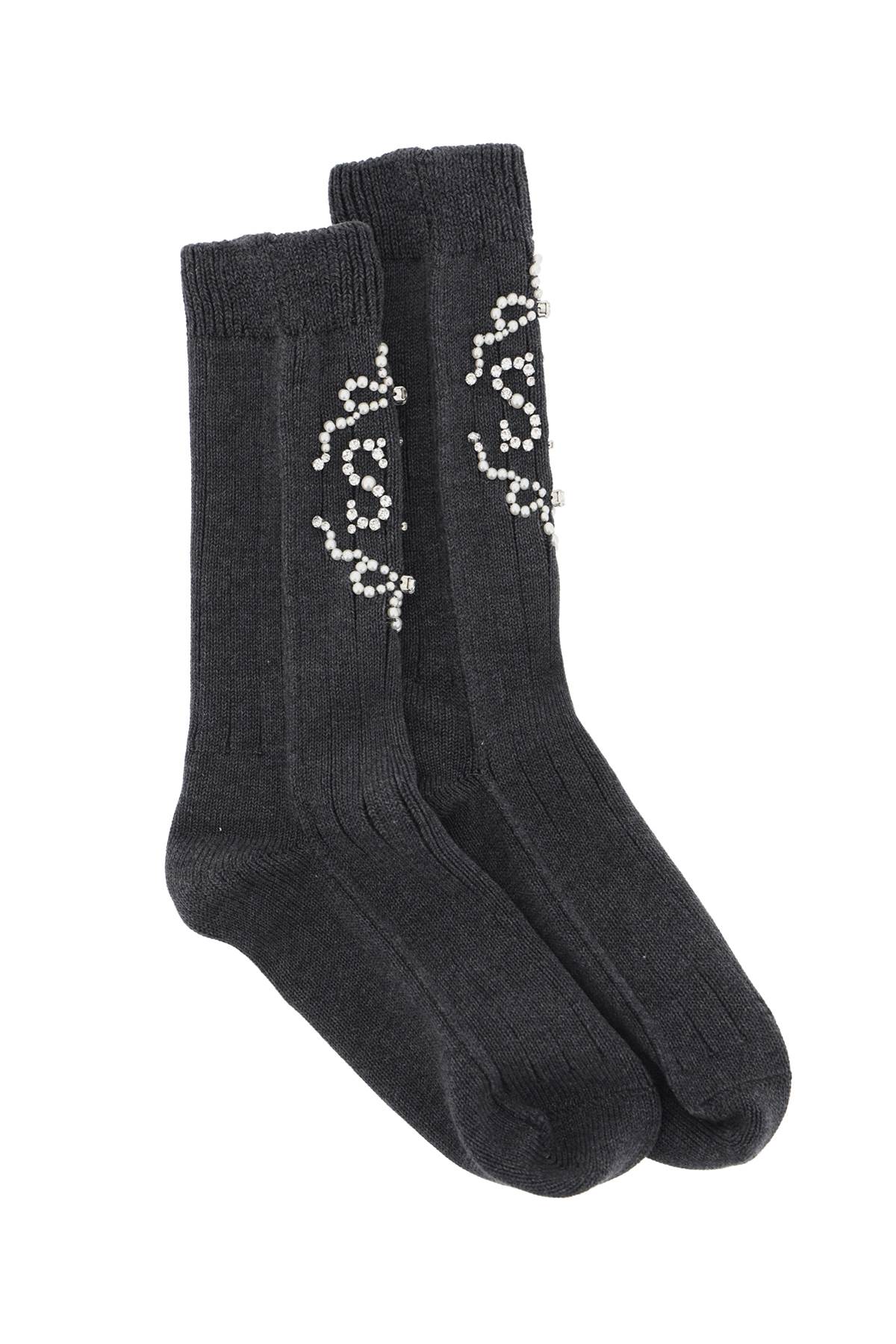 Simone Rocha SIMONE ROCHA sr socks with pearls and crystals