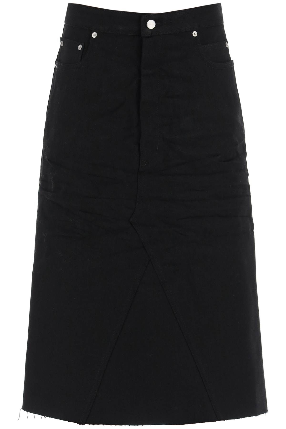 Rick Owens RICK OWENS midi denim skirt