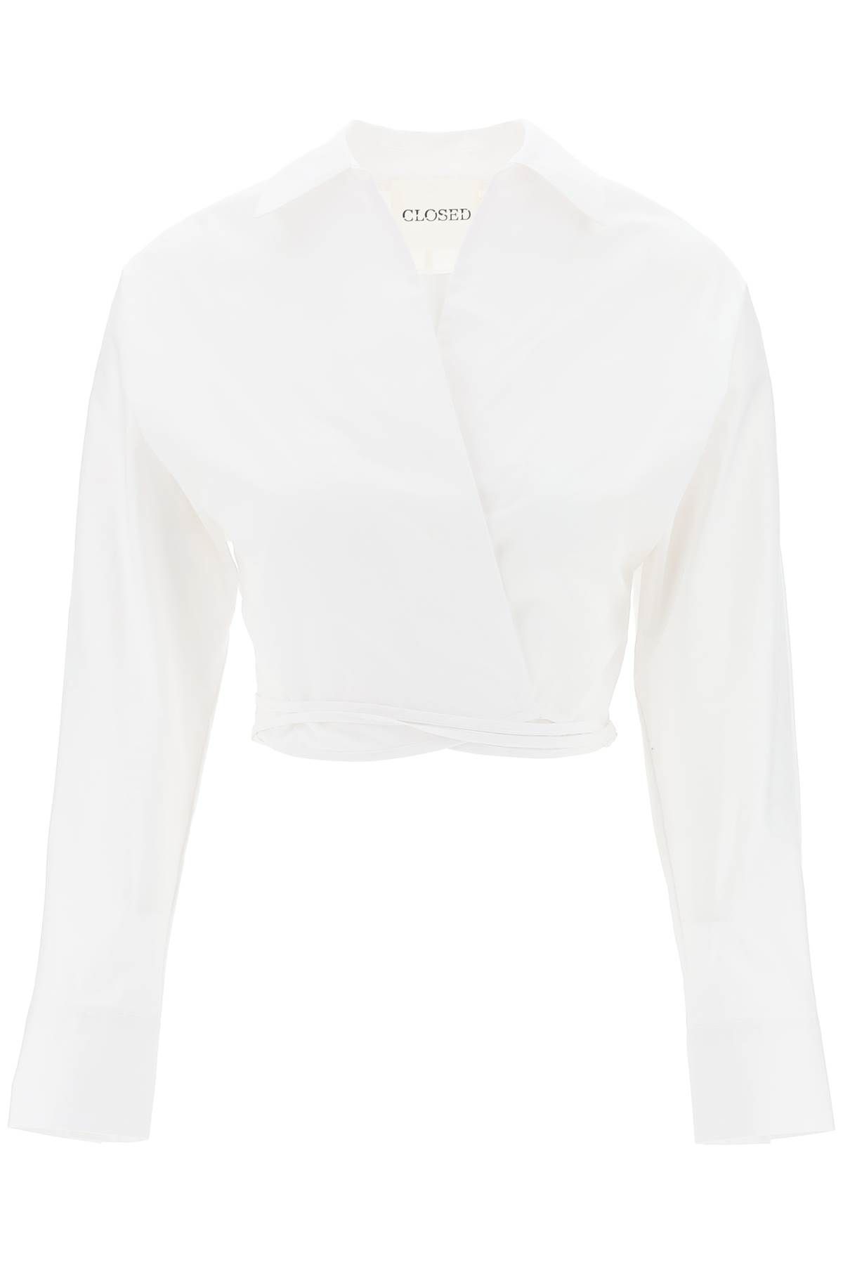 CLOSED CLOSED crossed cropped shirt with