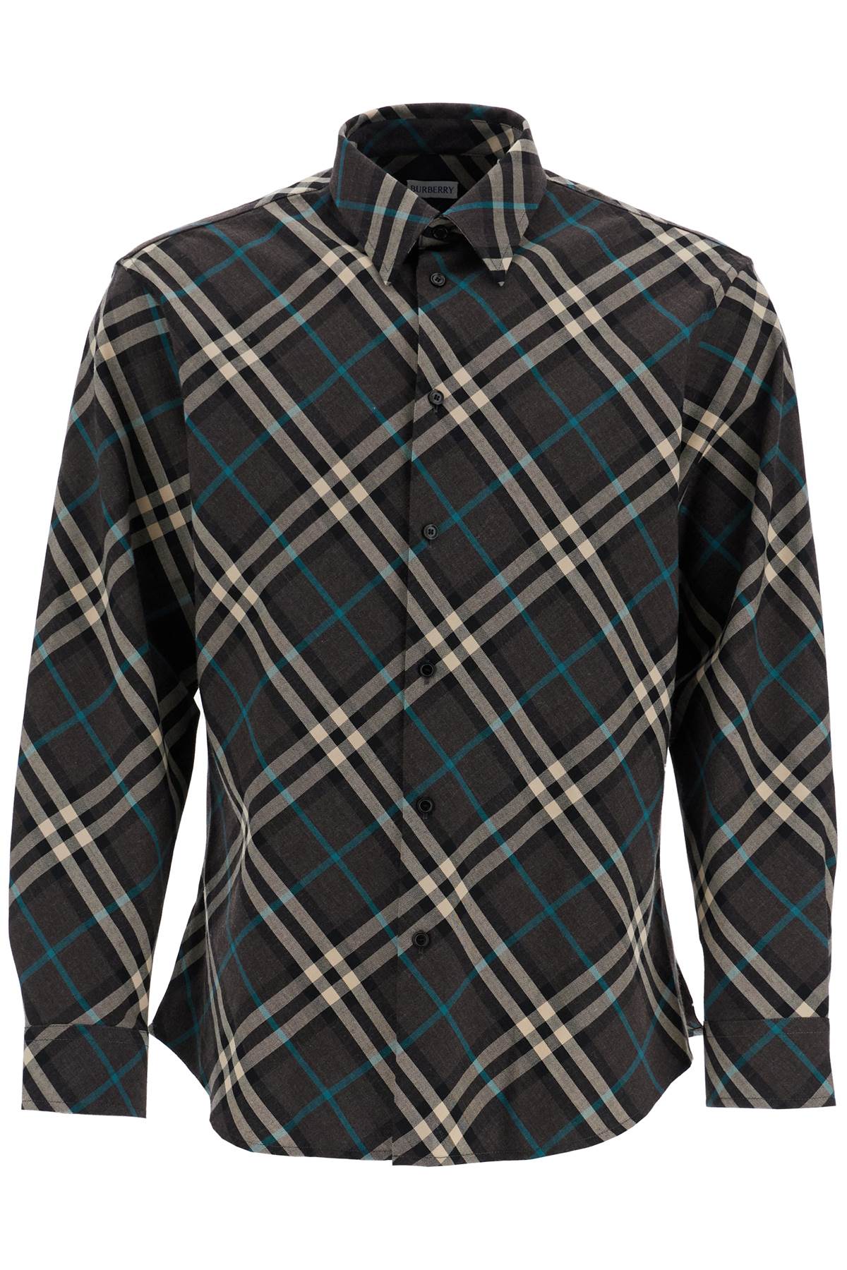 Burberry BURBERRY wool blend shirt with check pattern