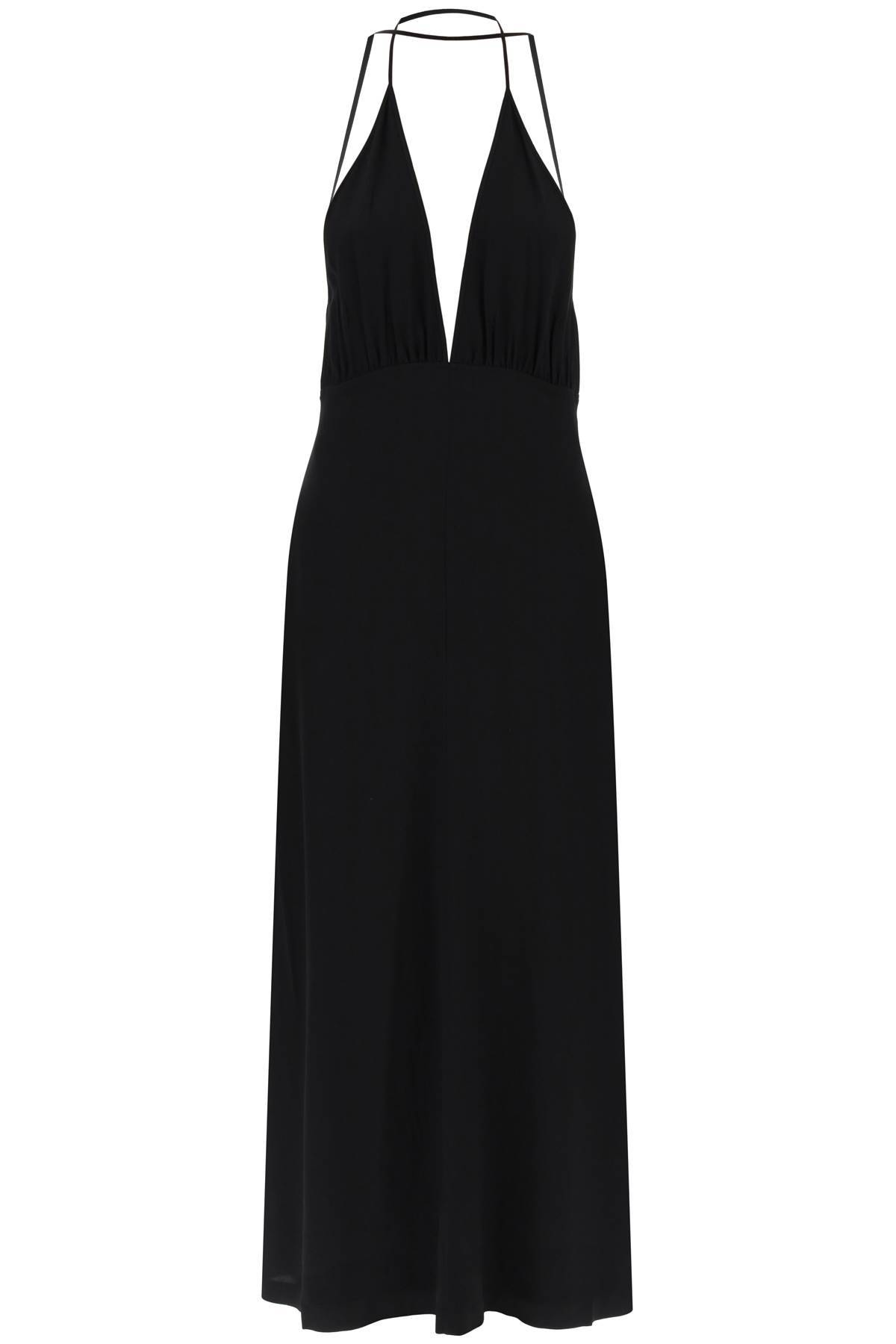 Toteme TOTEME silk dress with double halter neckline