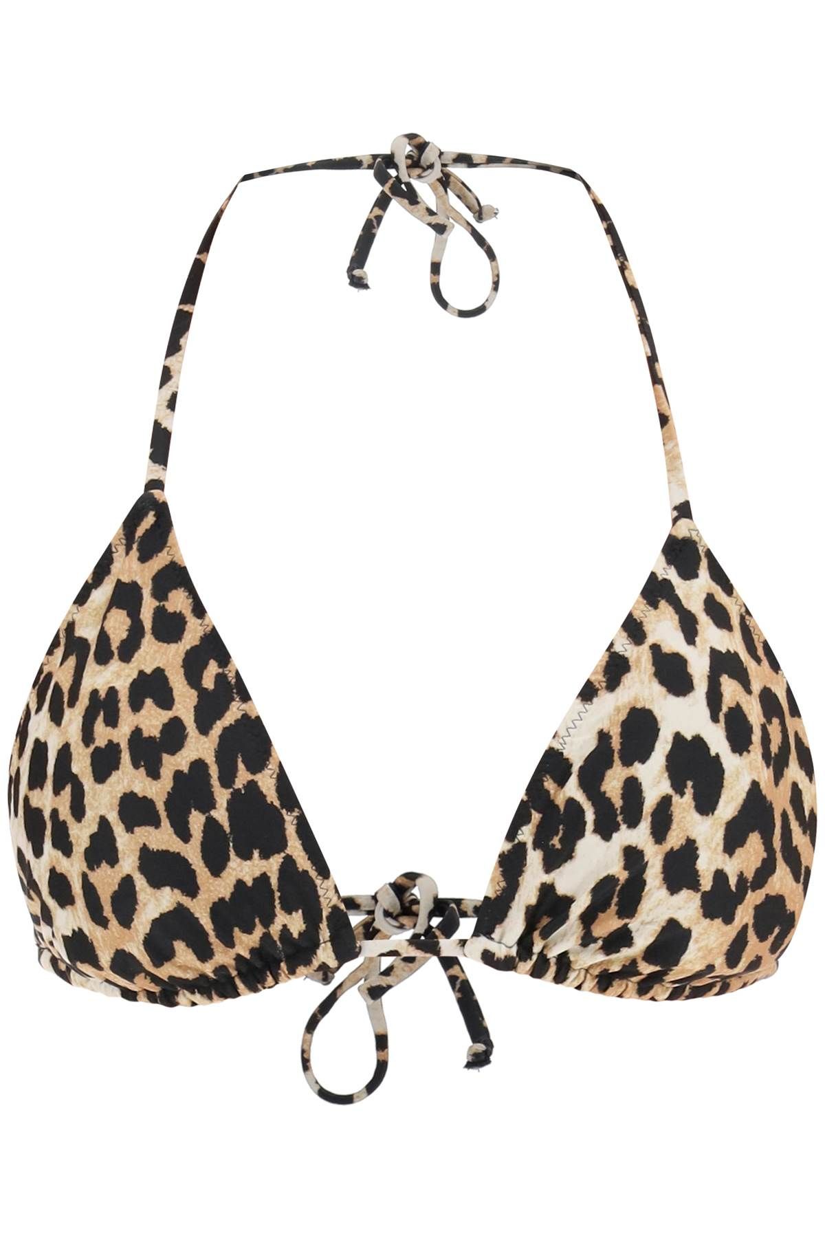 Ganni GANNI printed econyl bikini top