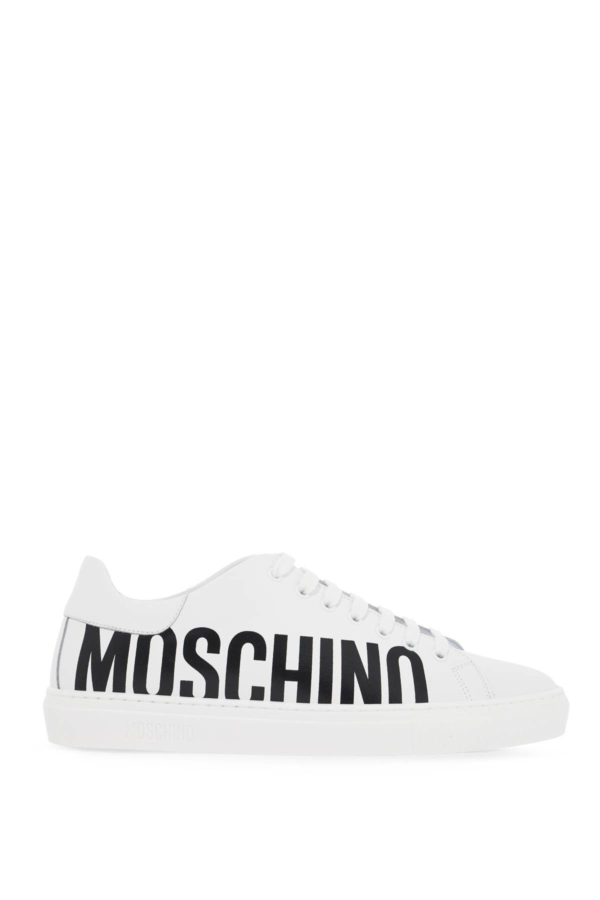 Moschino MOSCHINO leather sneakers with logo print