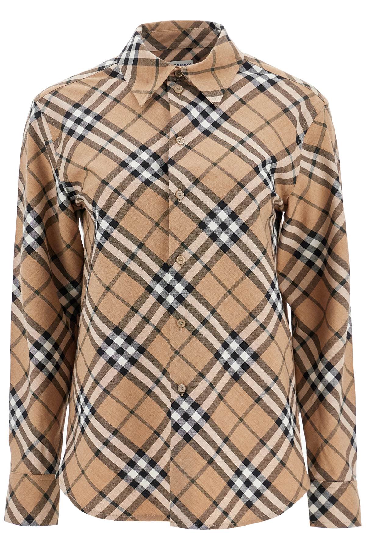 Burberry BURBERRY ered wool blend shirt