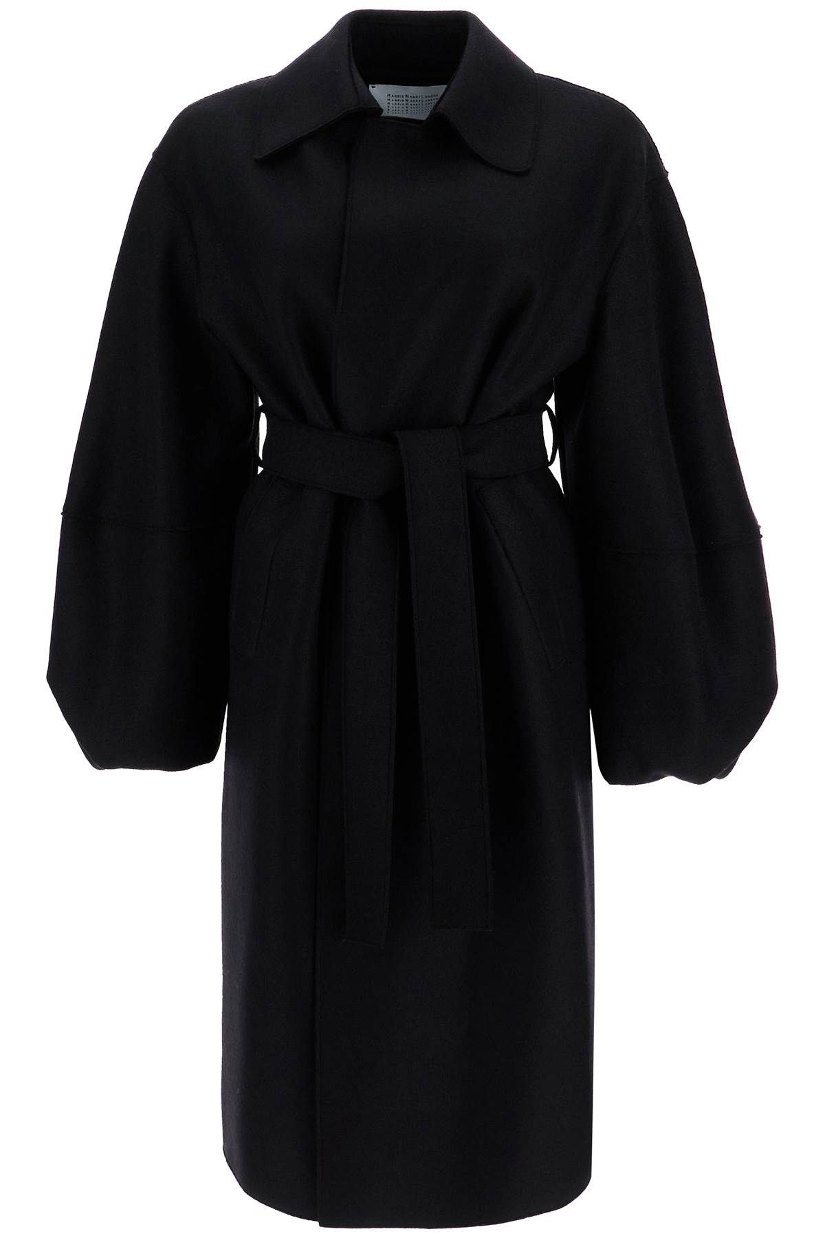 HARRIS WHARF LONDON HARRIS WHARF LONDON pressed wool robe coat with nine words